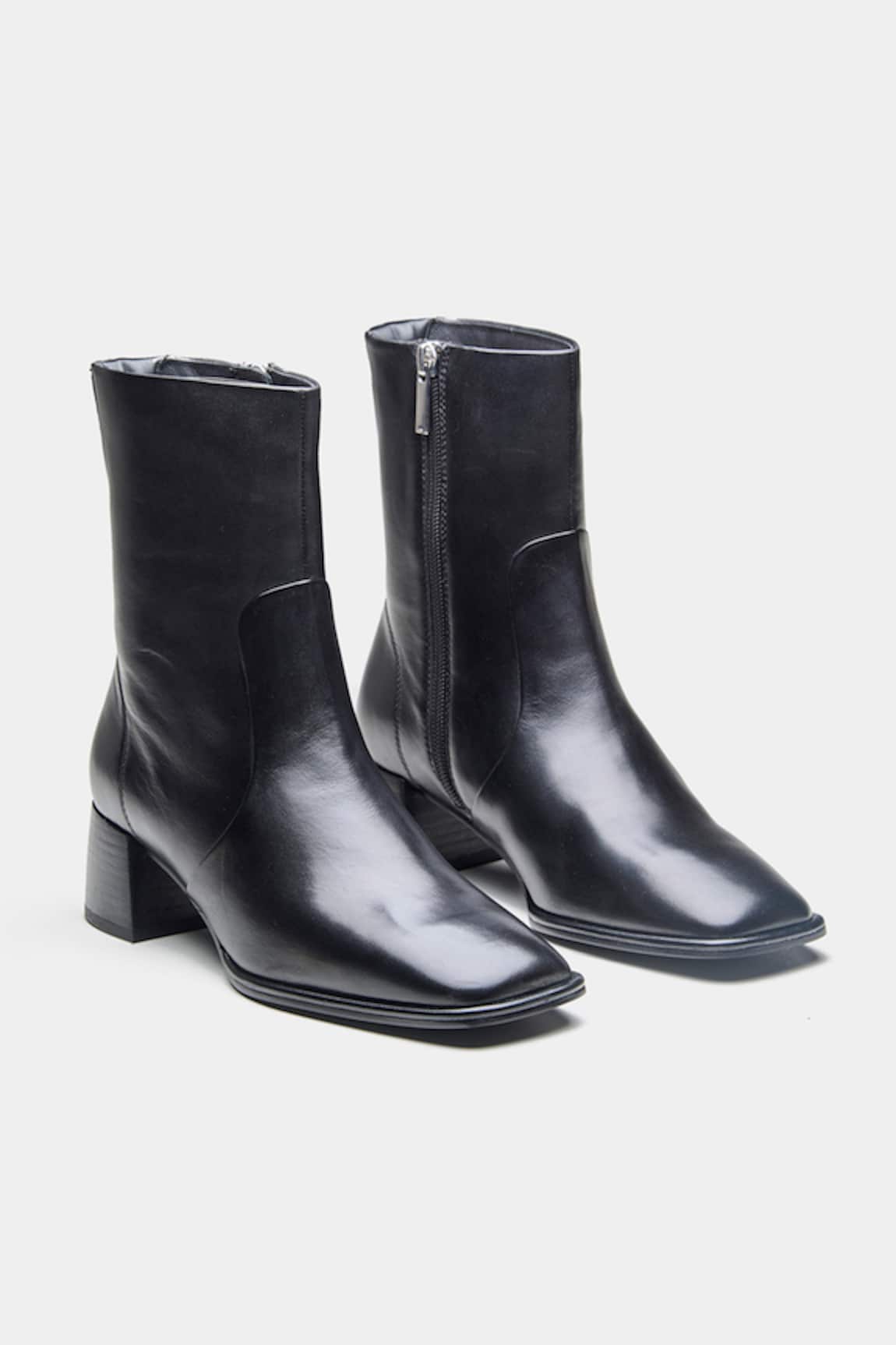 Oroh Abigail Genuine Leather Block Heel Ankle Boots