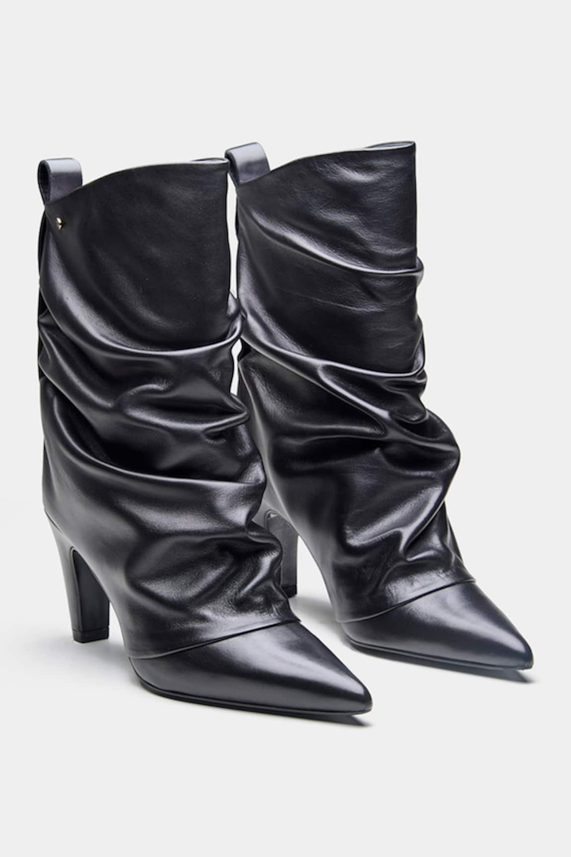 Oroh Adriana Ruched Pointed Toe Ankle Boots