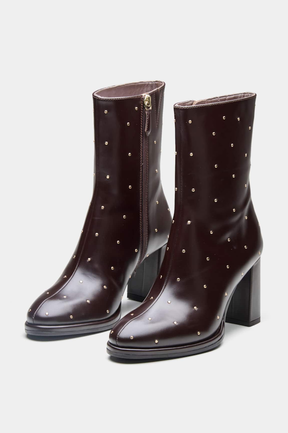 Oroh Samantha Studded Genuine Leather Ankle Boots