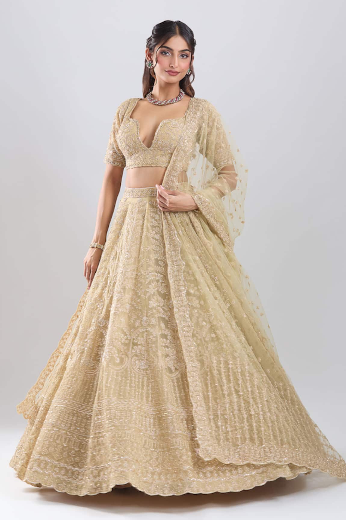 Azeera Embroidered Bridal Lehenga Set