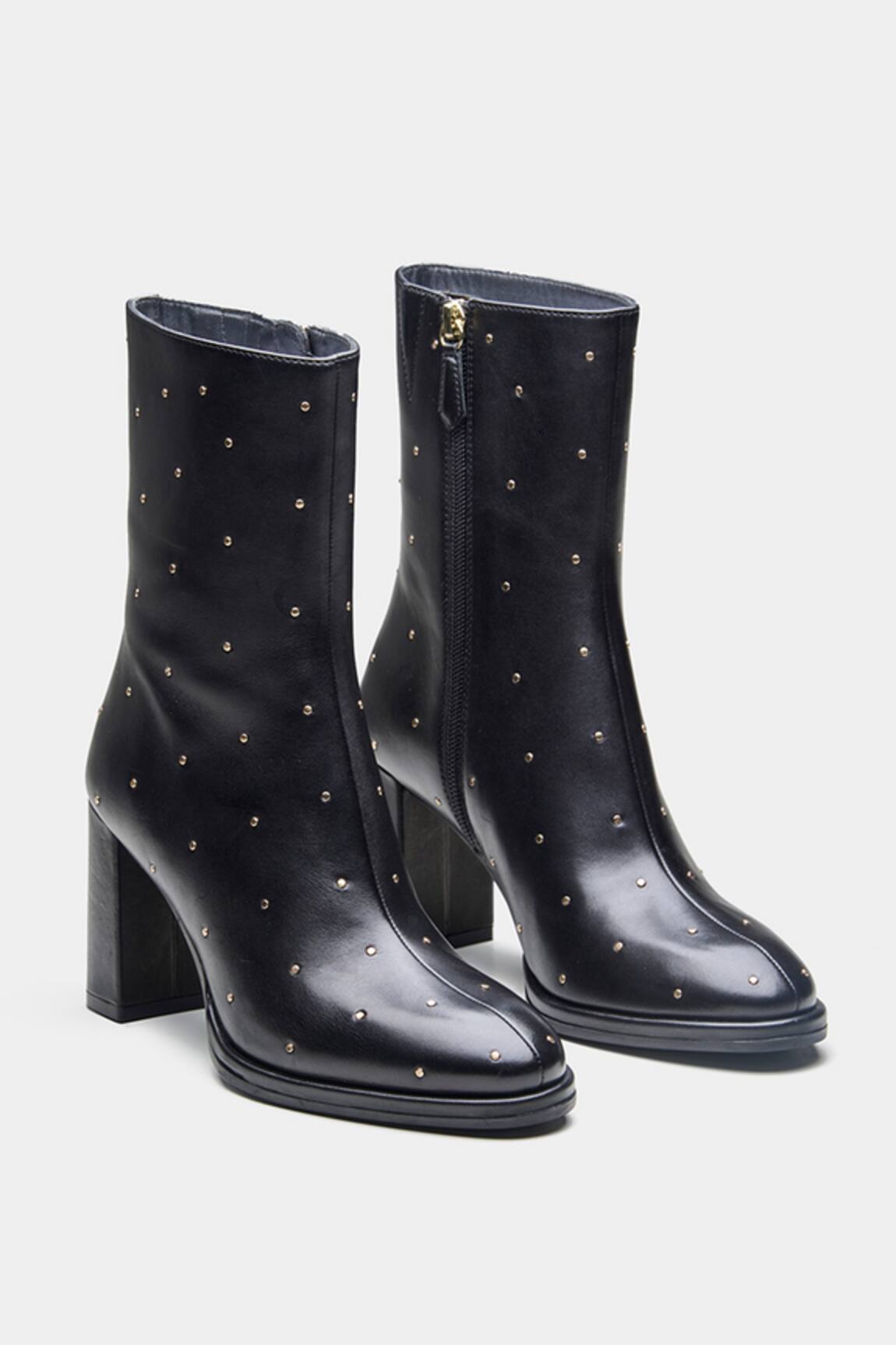 Oroh Samantha Studded Genuine Leather Ankle Boots