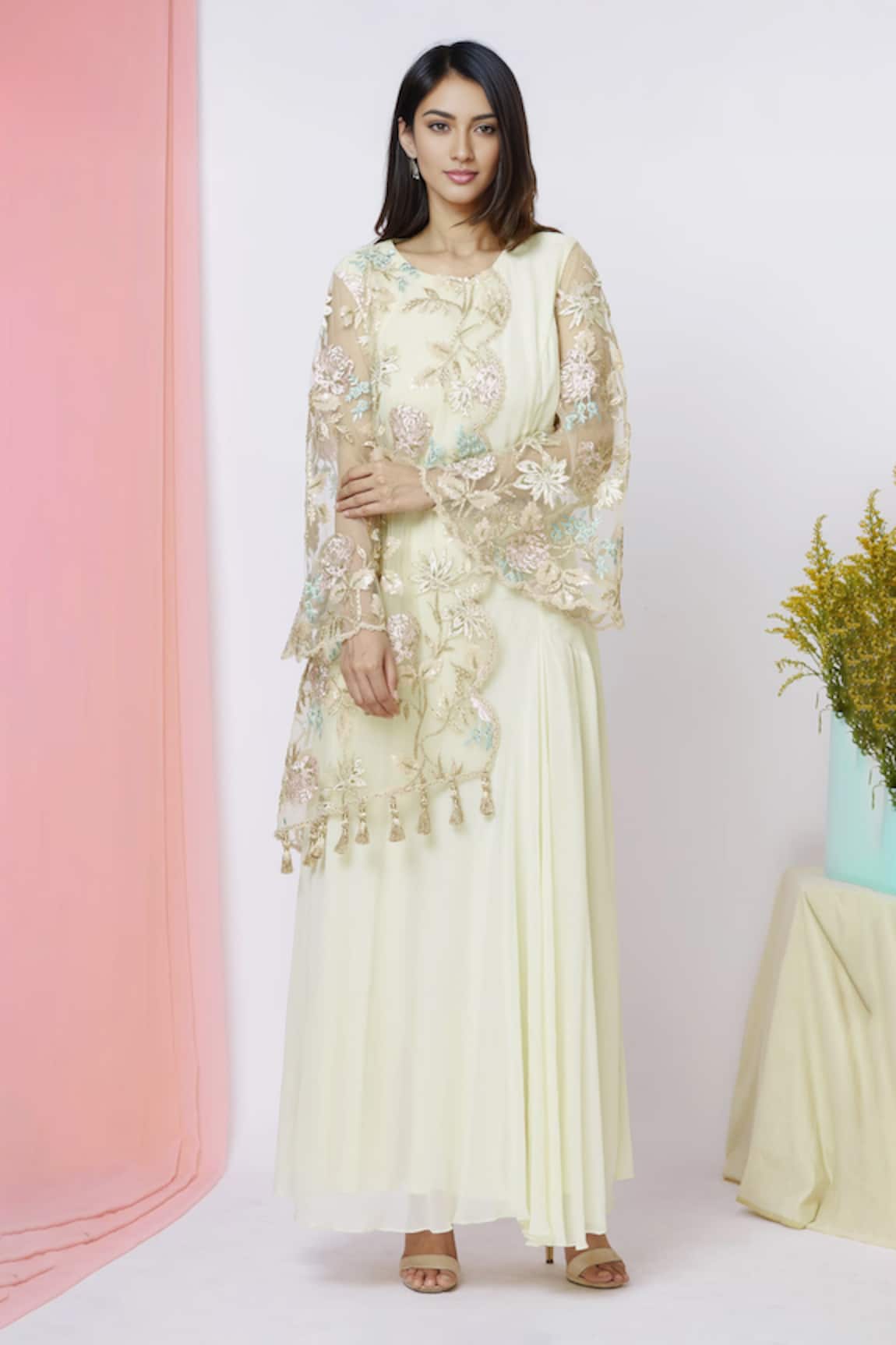 Aariyana Couture Embroidered Overlay Tunic 