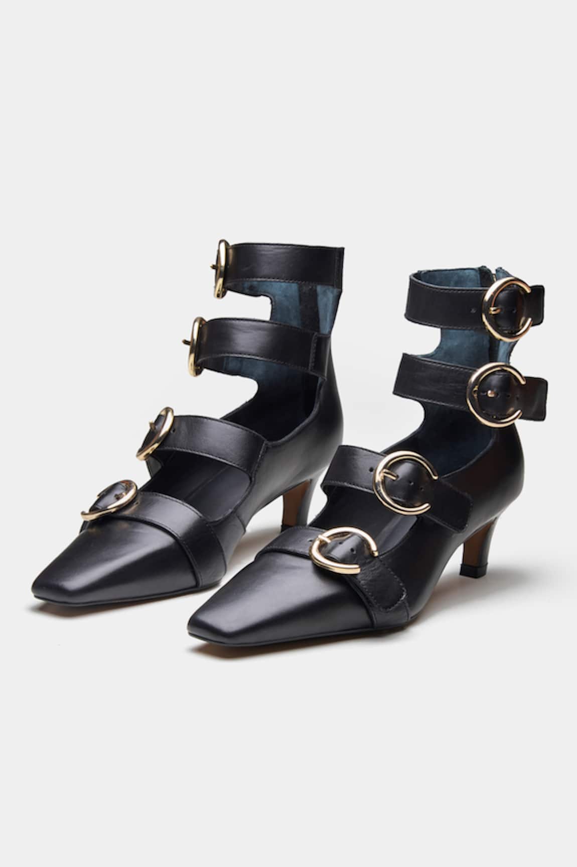 Oroh Mariana Buckle Detail Pointed Toe Pumps 