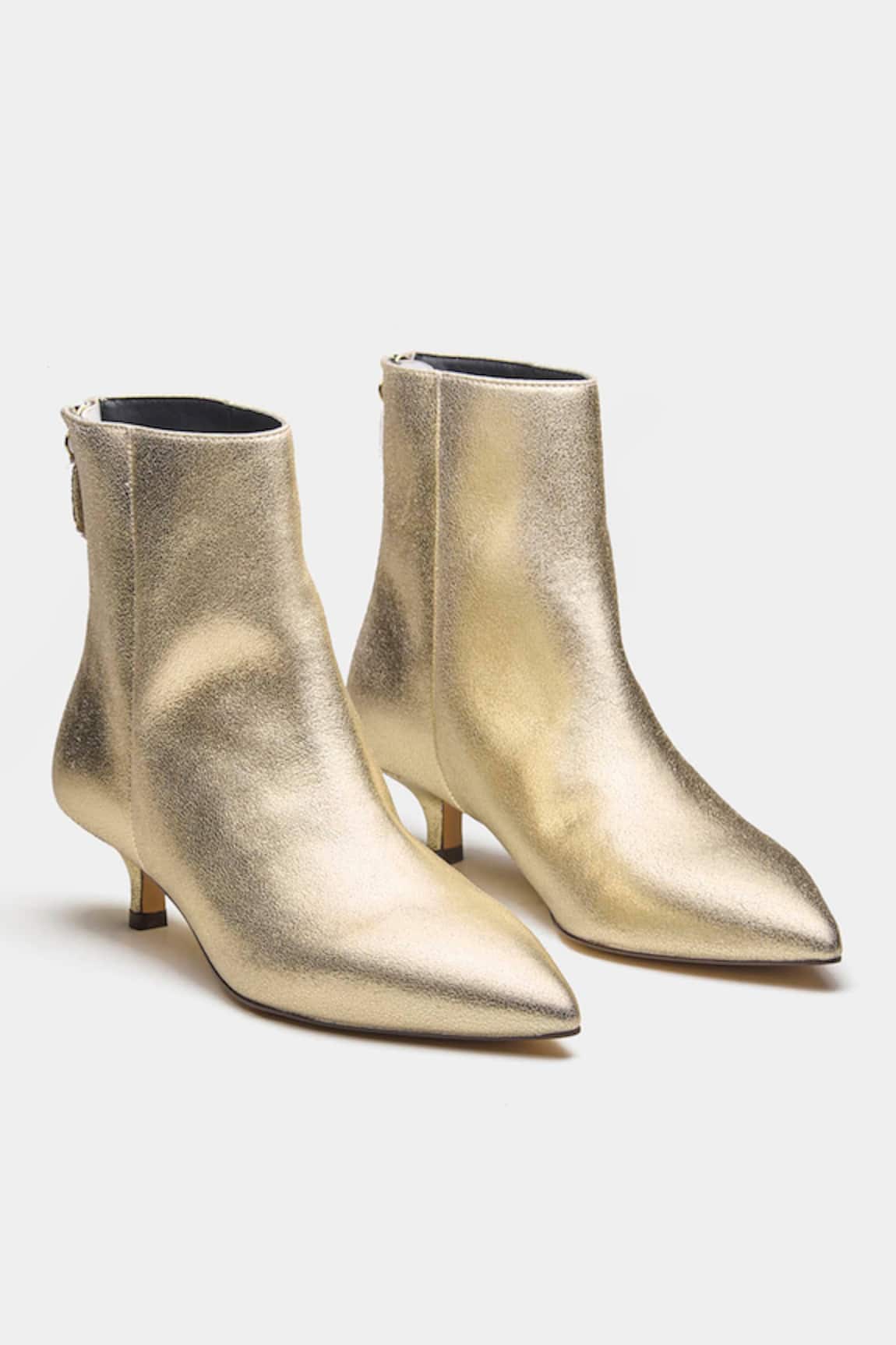 Oroh Marcia Pointed Toe Kitten Heel Ankle Boots