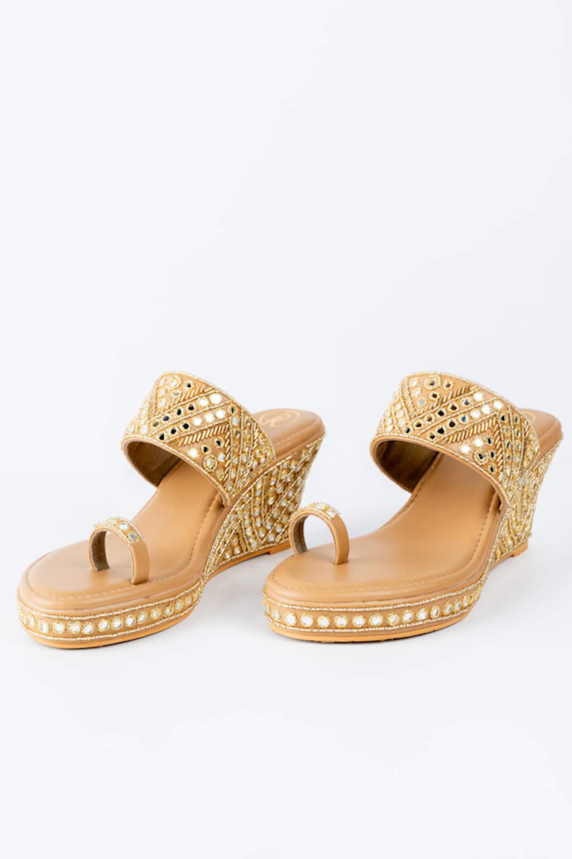 Preet Kaur Zareen Hand Embroidered Wedges 