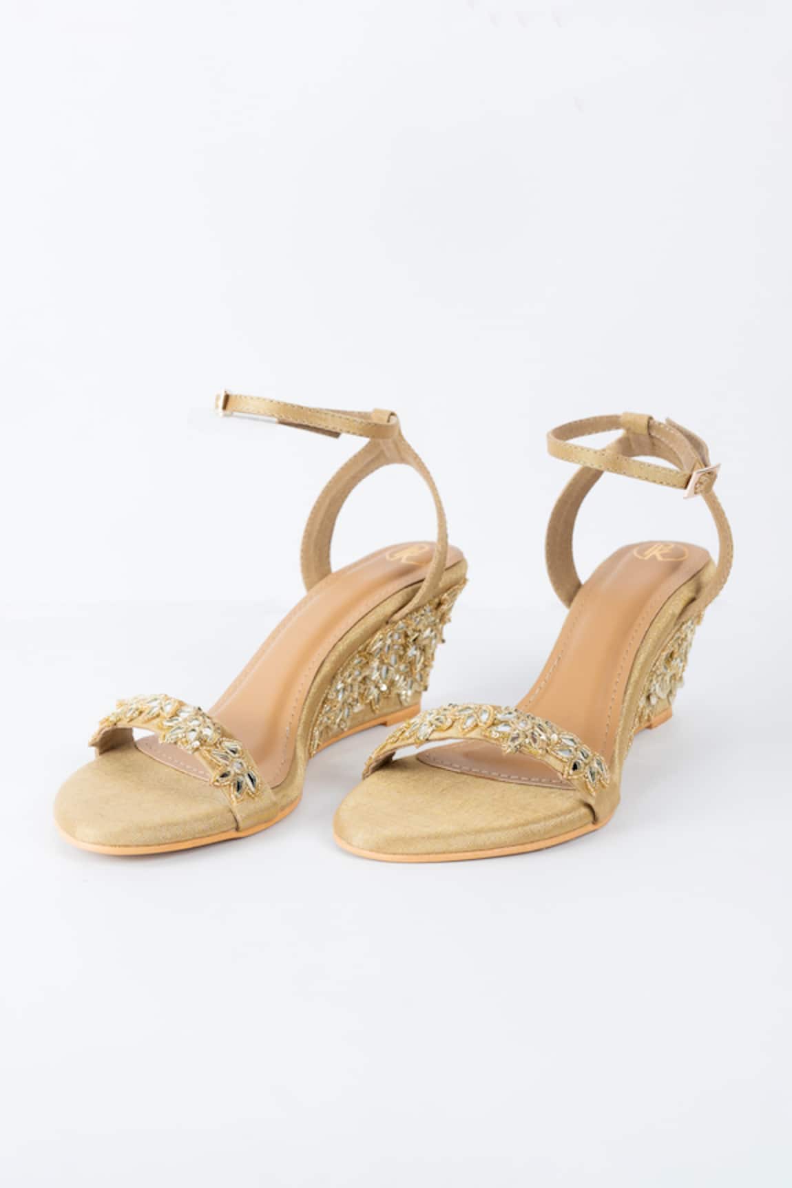 Preet Kaur Zariyah Hand Embroidered Wedges