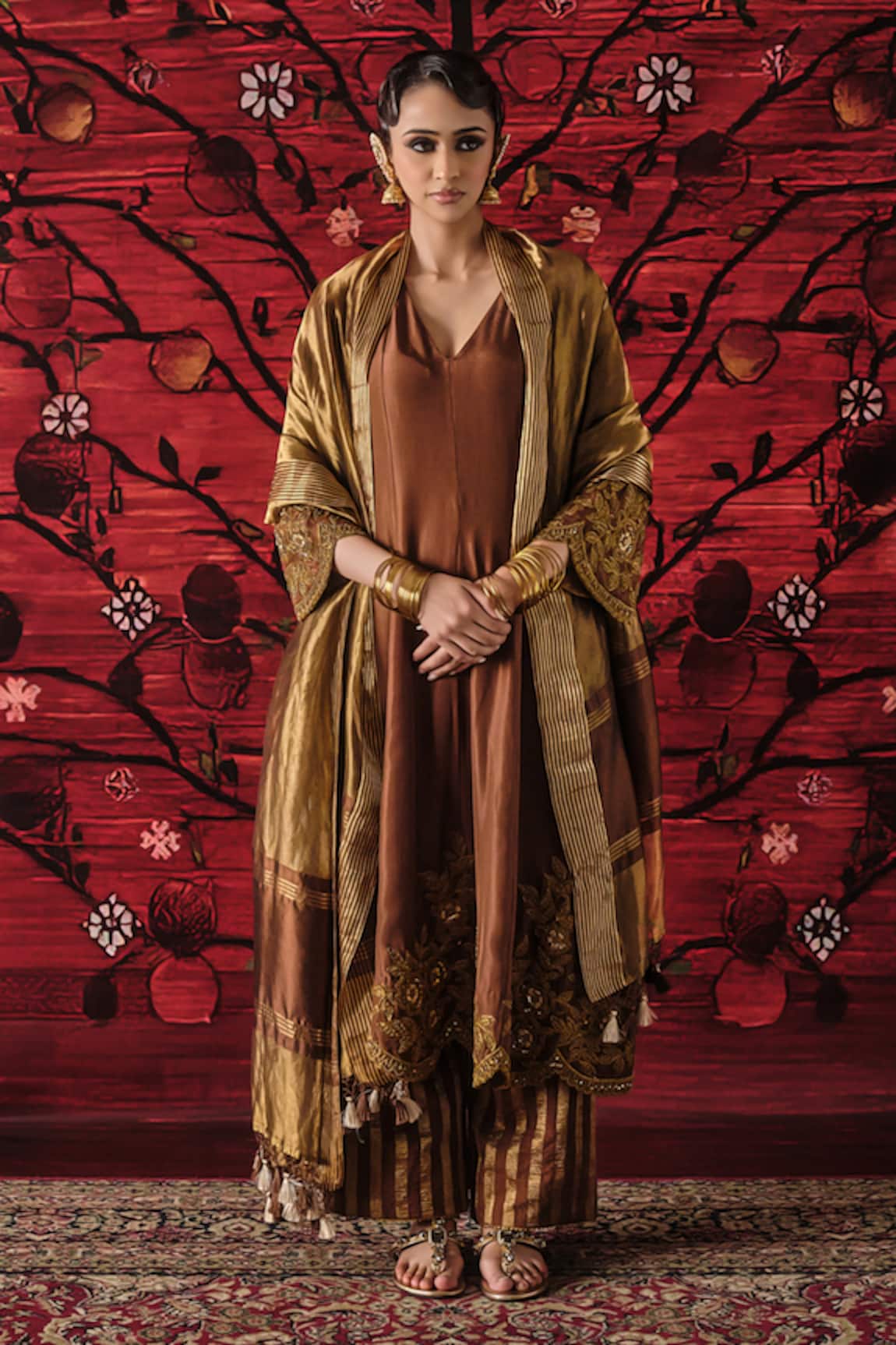 Shalkii Embroidered Kalidaar Kurta Set