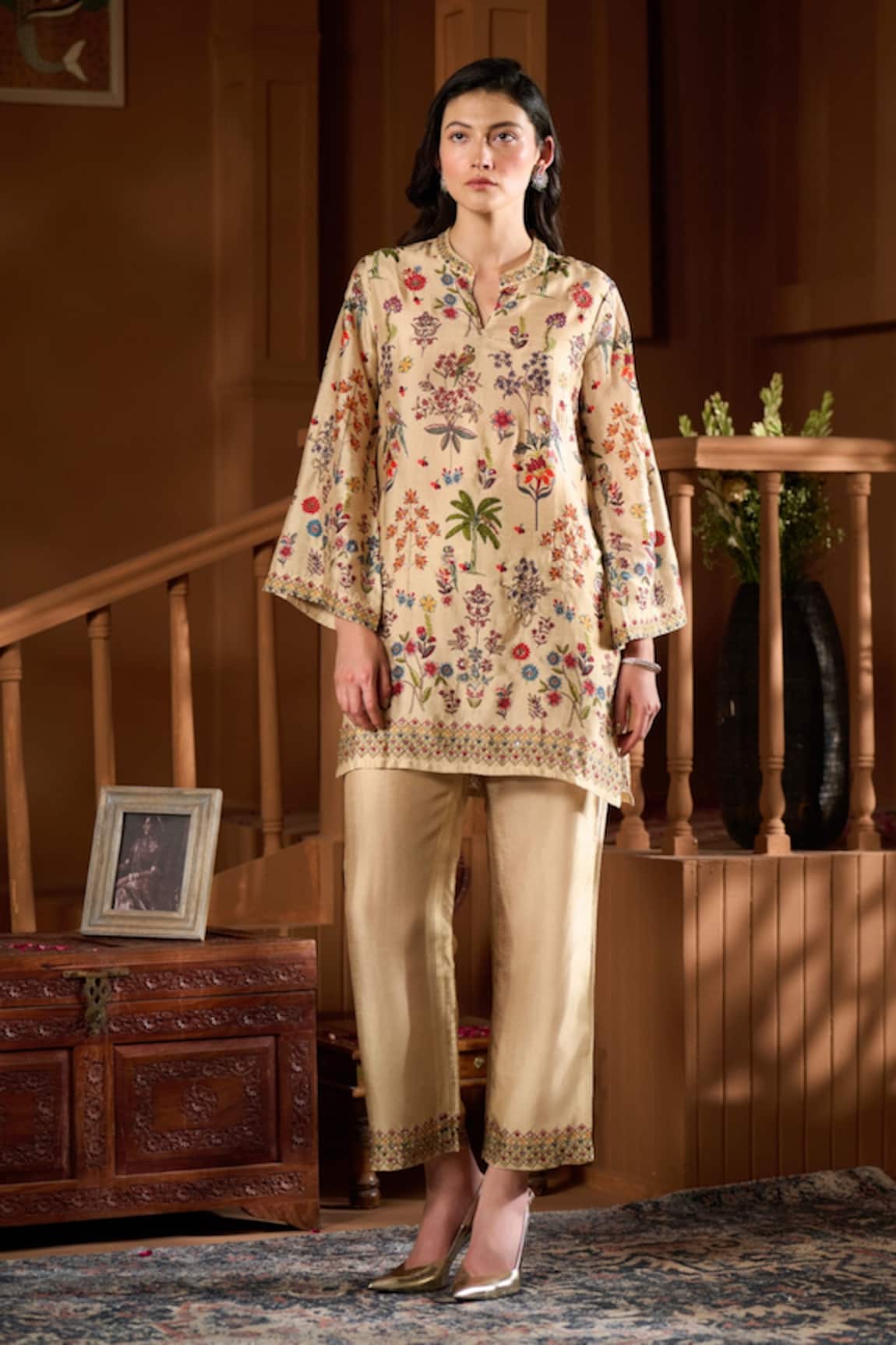 Taroob Gulsitar Embroidered Kurta & Pant Set