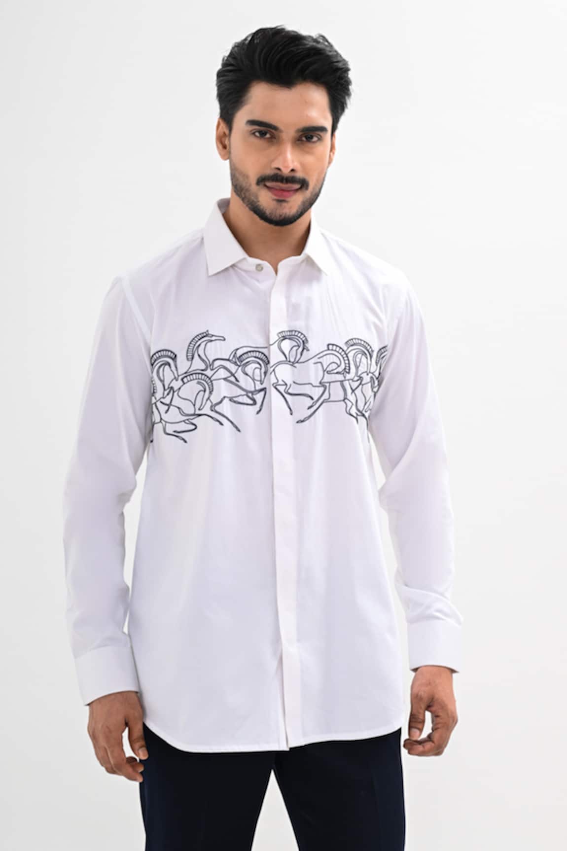 Kalpana Naik Trotting Tales Hand Embroidered Shirt