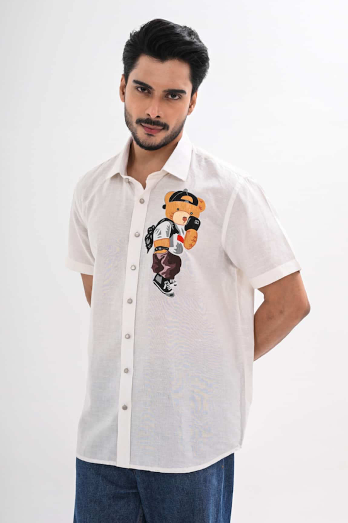 Kalpana Naik Nomad Bear Hand Embroidered Shirt