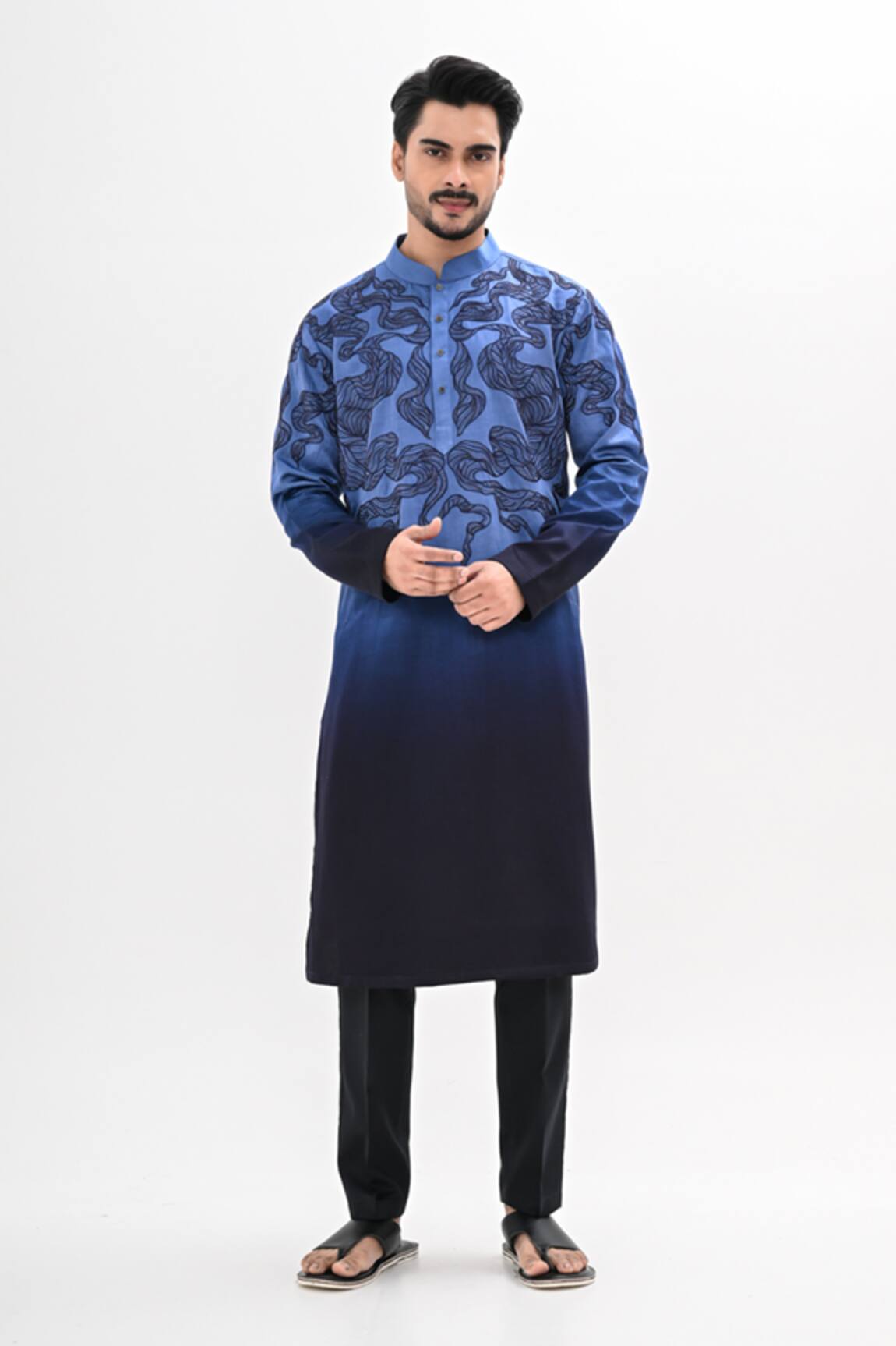 Kalpana Naik Aquira Hand Embroidered Kurta Set
