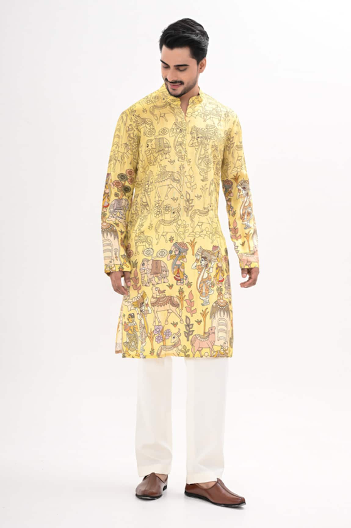 Kalpana Naik Madhubani Pattern Kurta & Pant Set 