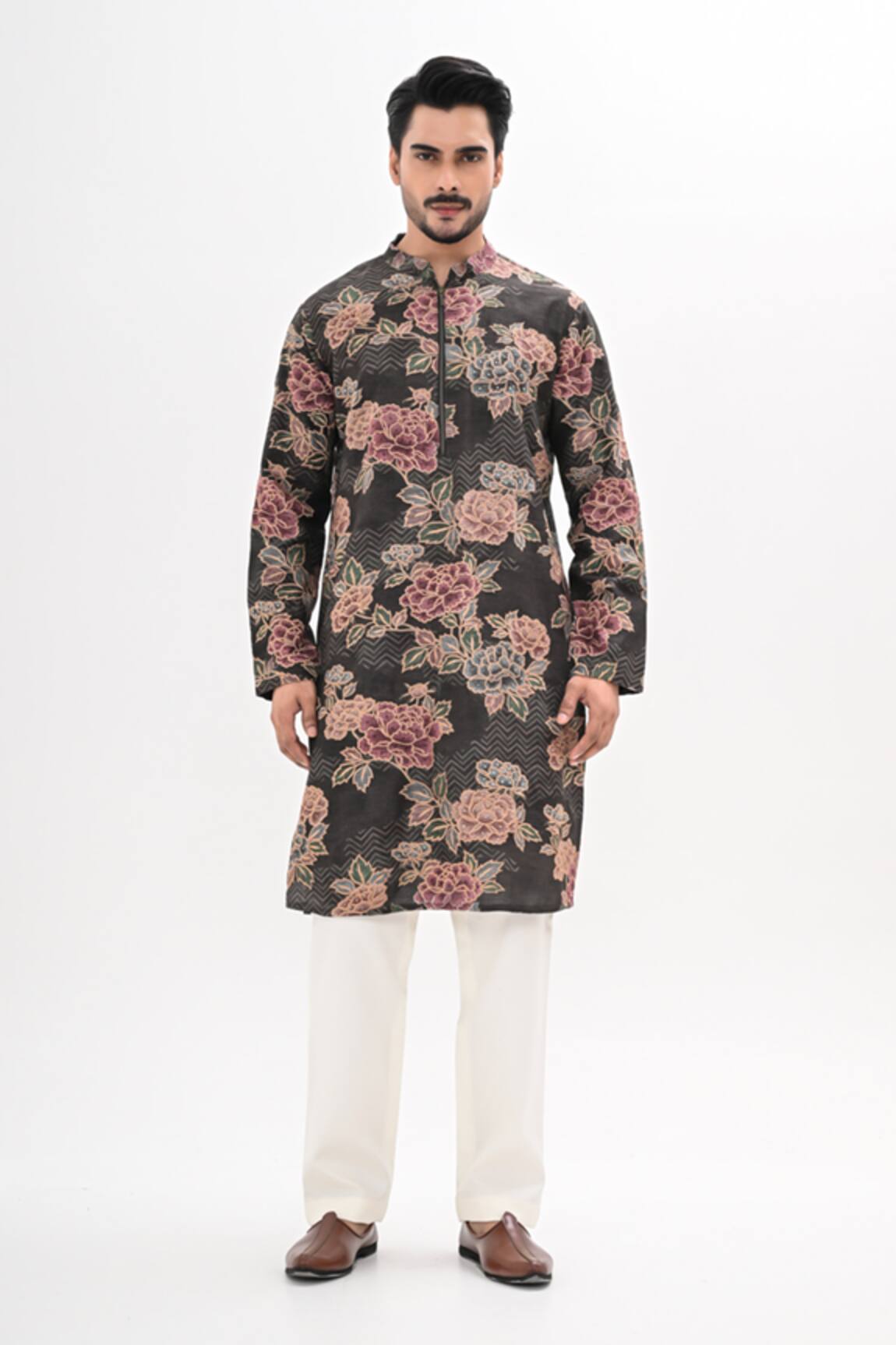 Kalpana Naik Rustic Bloom Hand Embroidered Kurta Set 