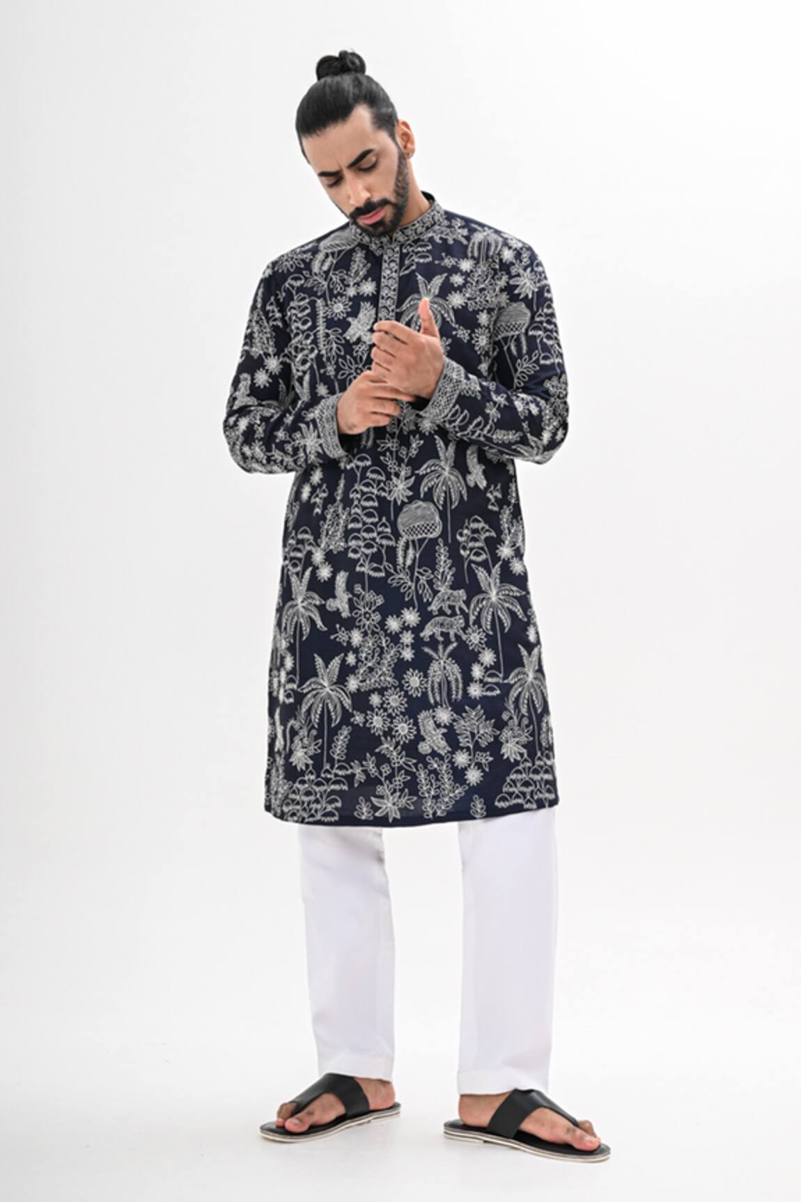 Kalpana Naik Wild Bloom Embroidered Kurta Set 