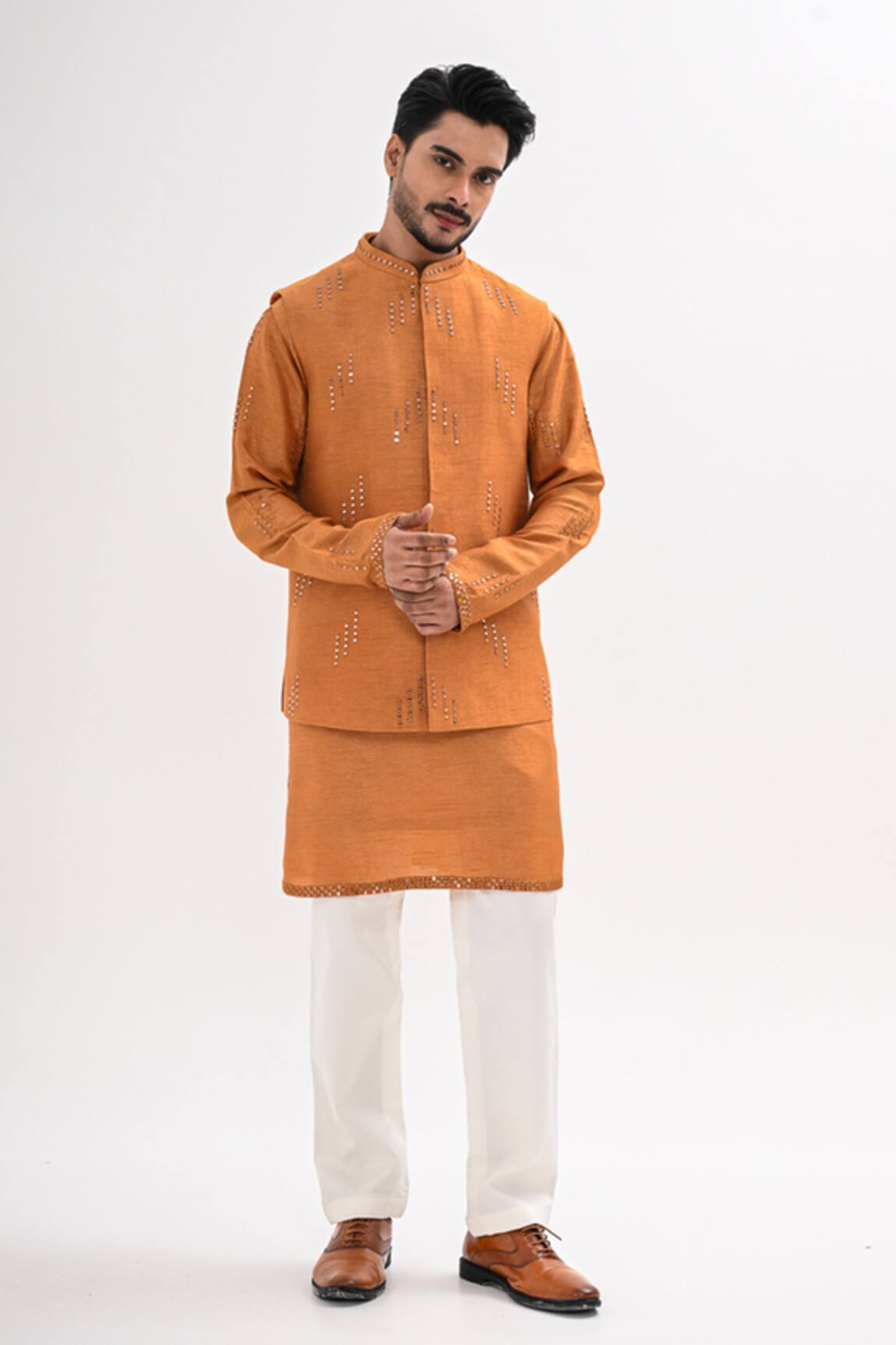 Kalpana Naik Taraang Embroidered Nehru Jacket & Kurta Set 