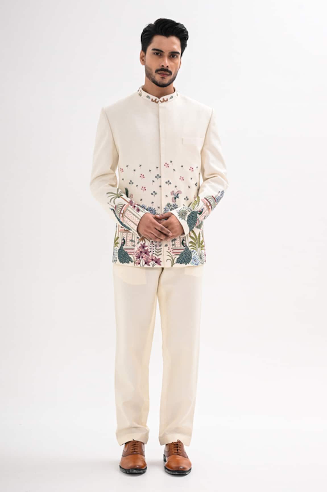 Kalpana Naik Madhuban Embroidered Bandhgala Set 