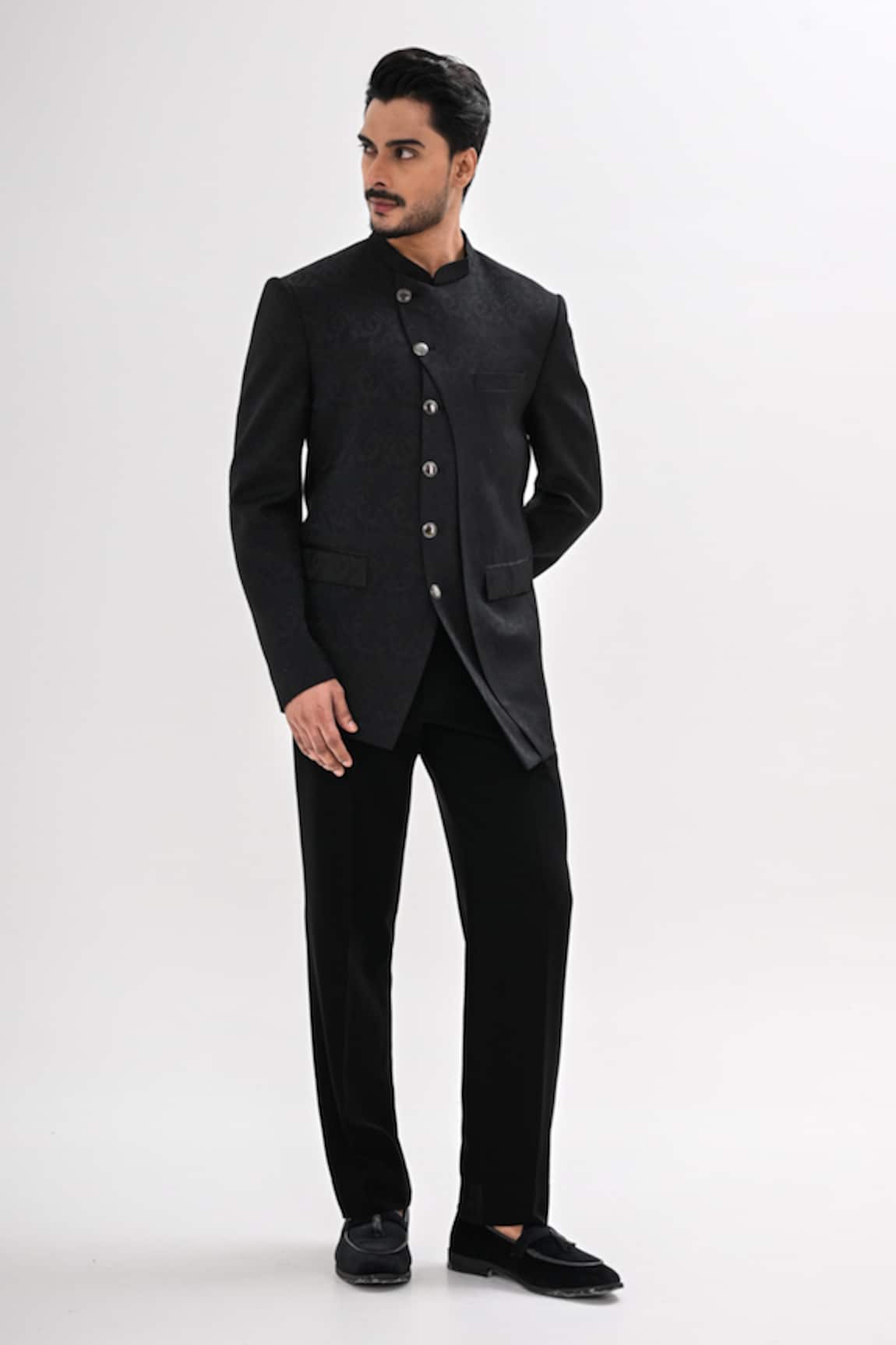 Kalpana Naik Floreal Printed Bandhgala & Trouser Set 