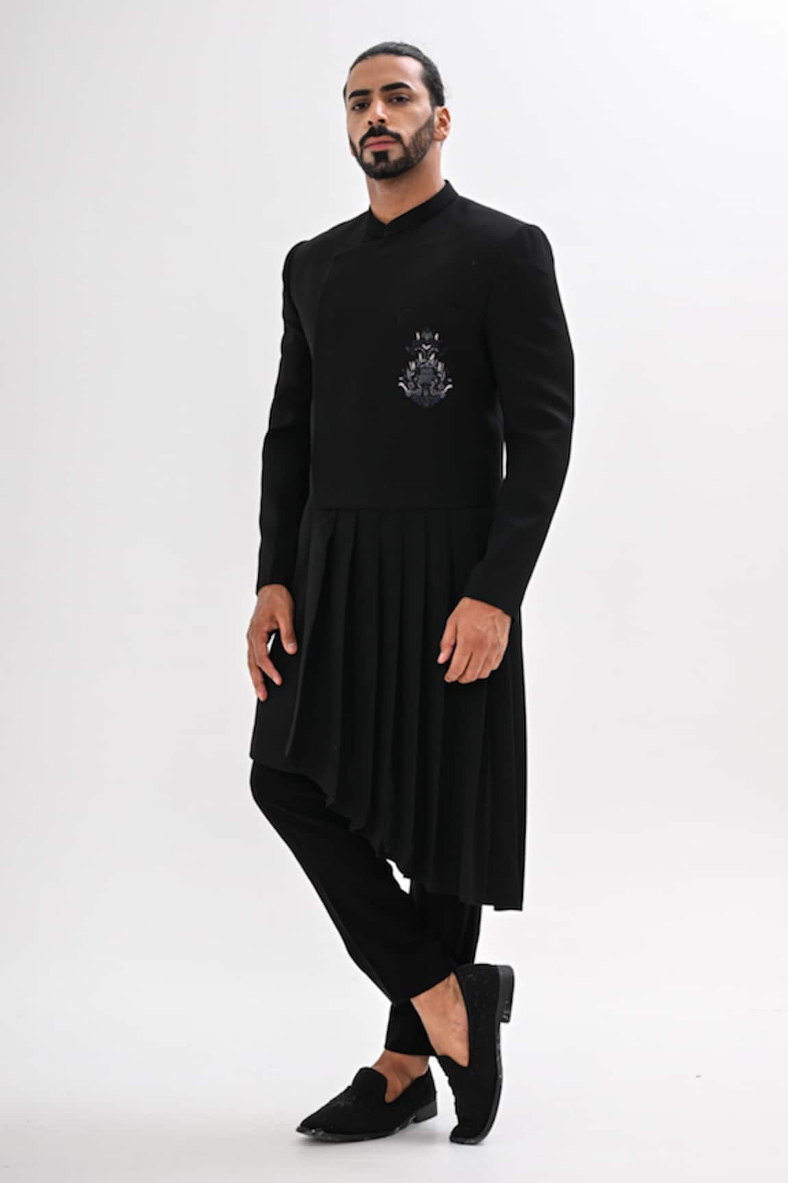 Kalpana Naik Imperial Hand Embroidered Draped Achkan Set 