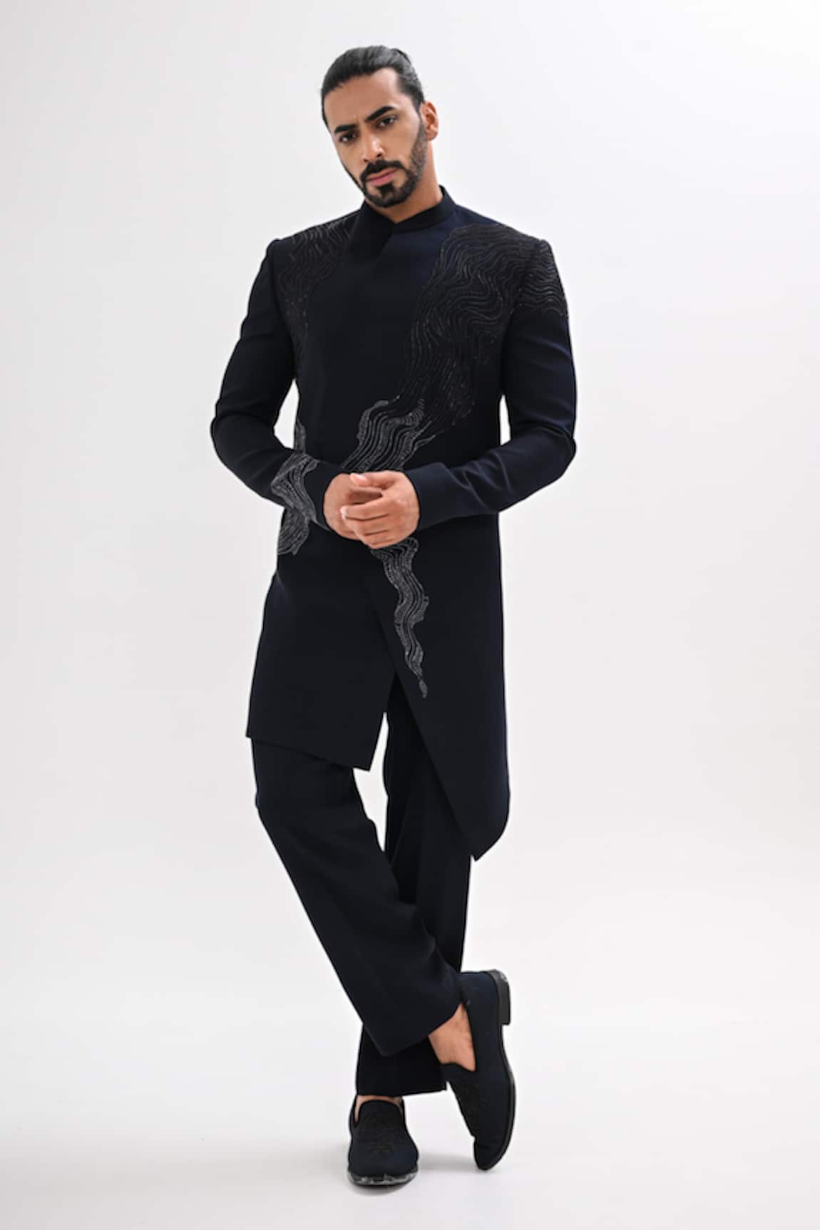 Kalpana Naik Elyora Hand Embroidered Achkan Set 