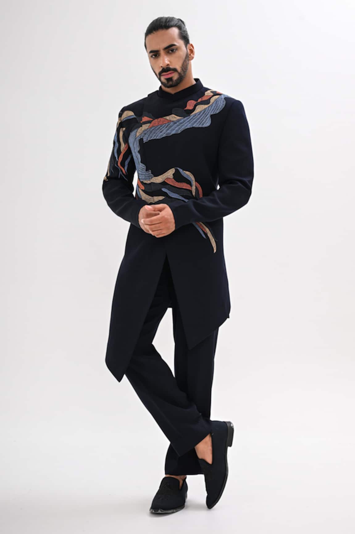 Kalpana Naik Veyora Waves Embroidered Achkan Set 