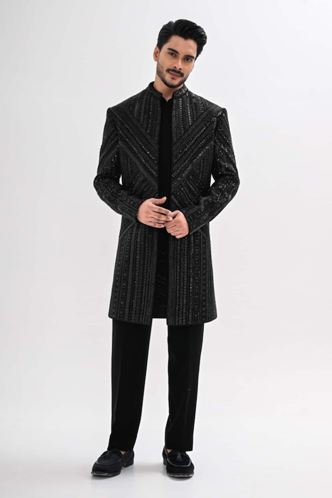 Kalpana Naik Eternal Angles Embroidered Achkan & Kurta Set 