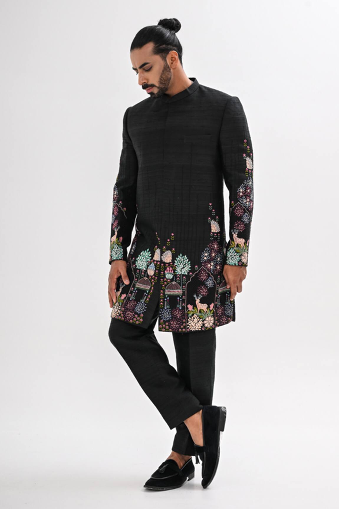 Kalpana Naik Indravan Hand Embroidered Achkan Set