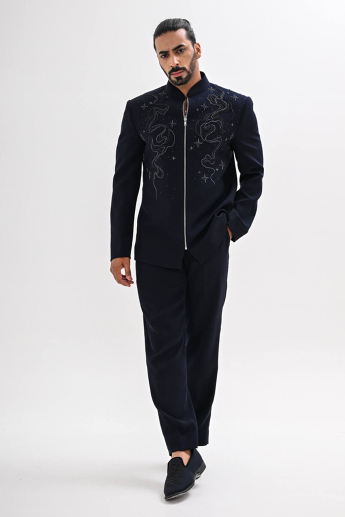 Kalpana Naik Celestial Skies Embroidered Jacket & Trouser Set