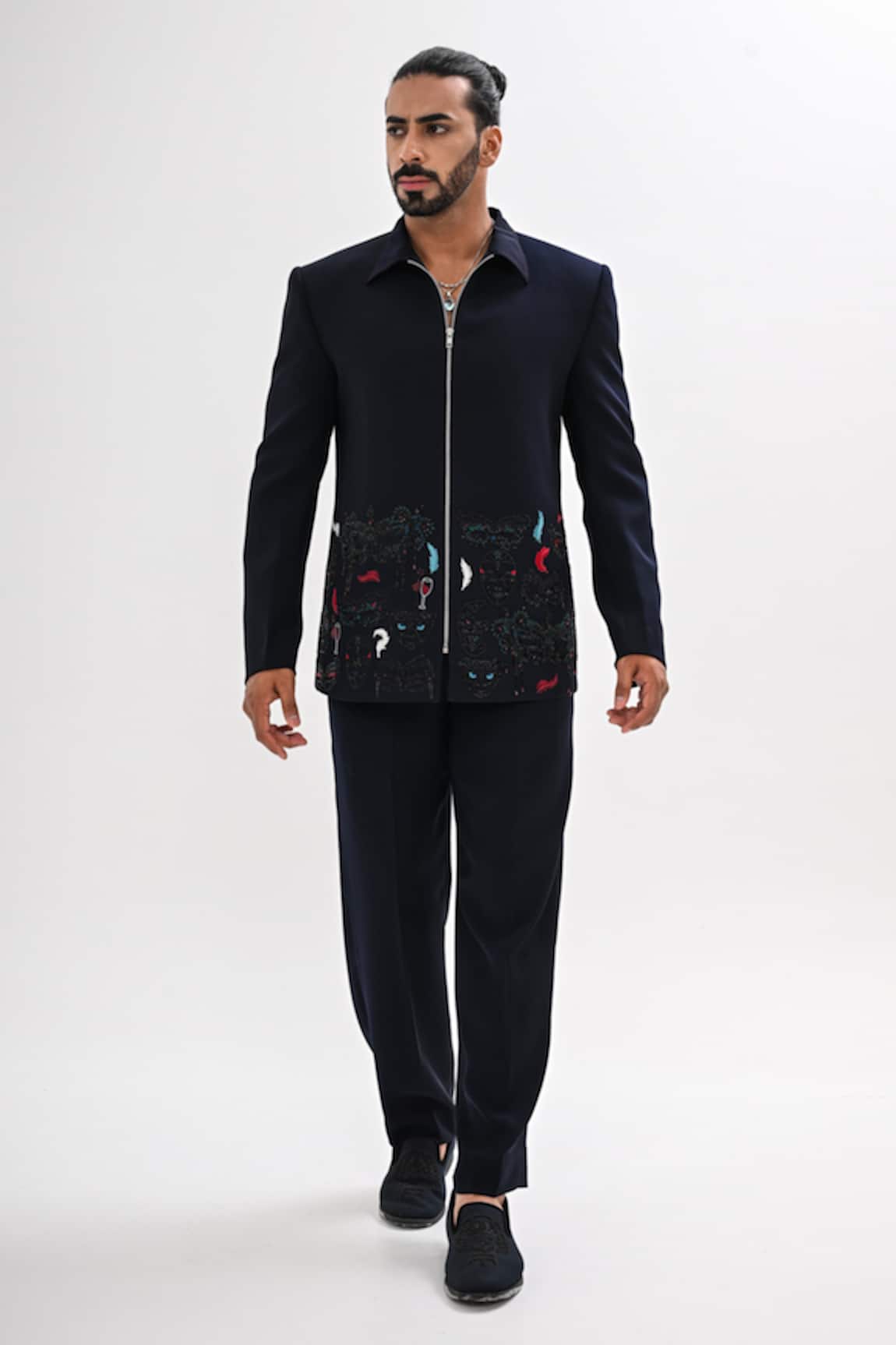Kalpana Naik Carnival Masque Embroidered Jacket & Trouser Set