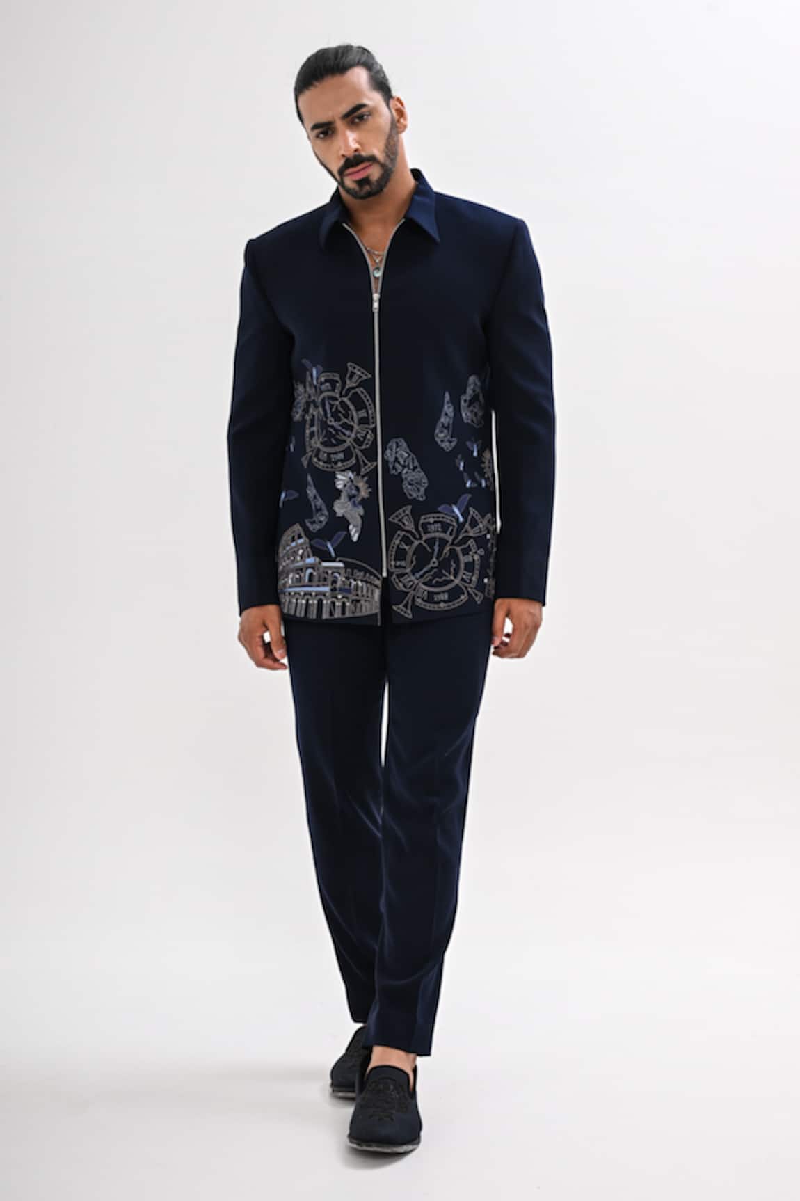 Kalpana Naik Citadel Of Athens Embroidered Jacket & Trouser Set