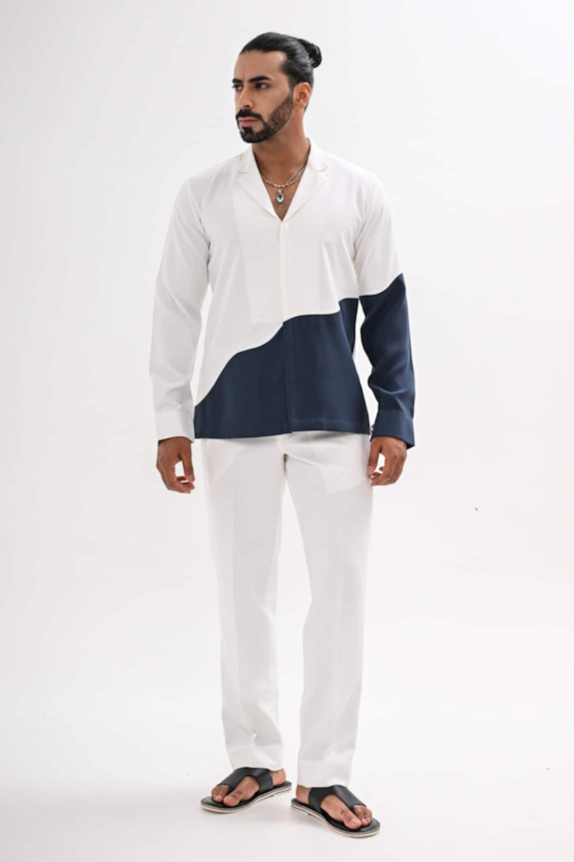 Kalpana Naik Dual Colored Shirt & Pant Co-ord Set 