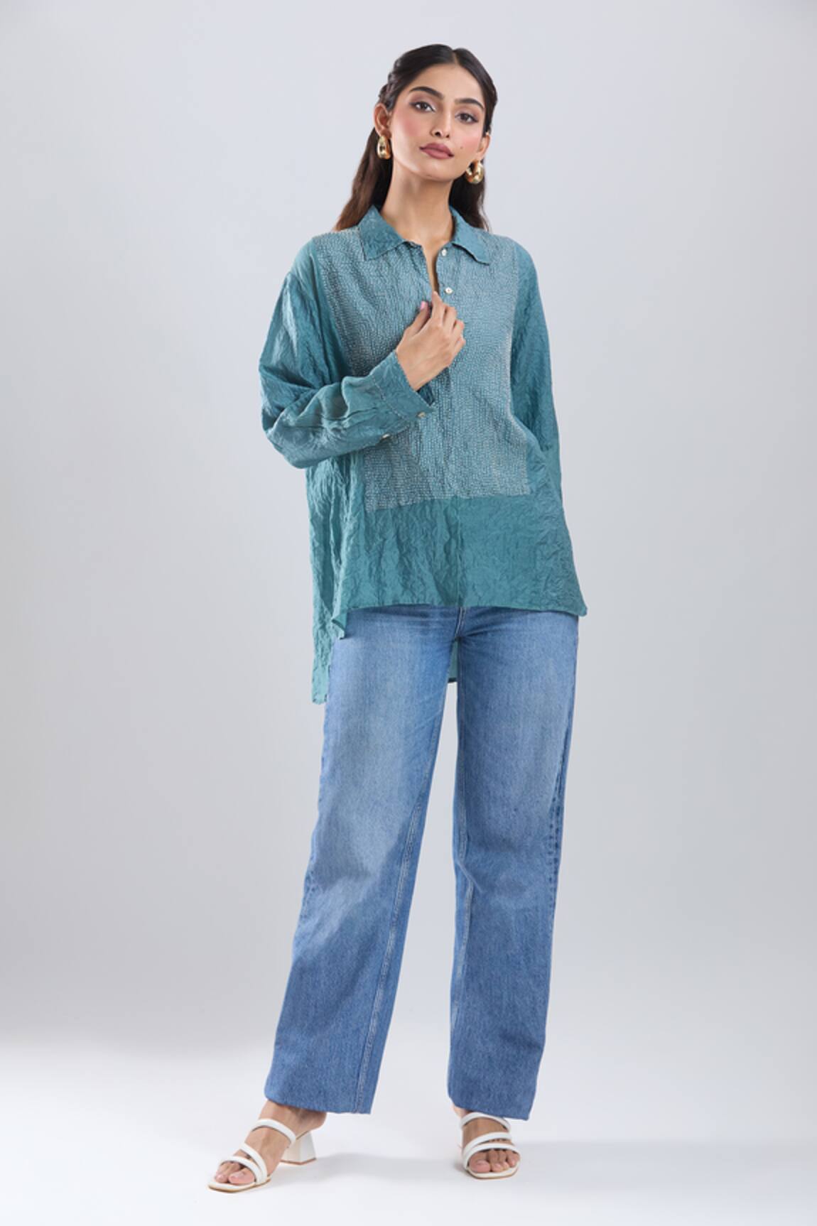 Divyam Mehta Stitchline Thread Placement Embroidered Shirt