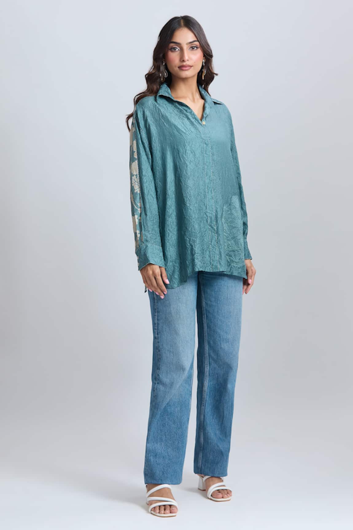 Divyam Mehta Florette Placement Print Shirt