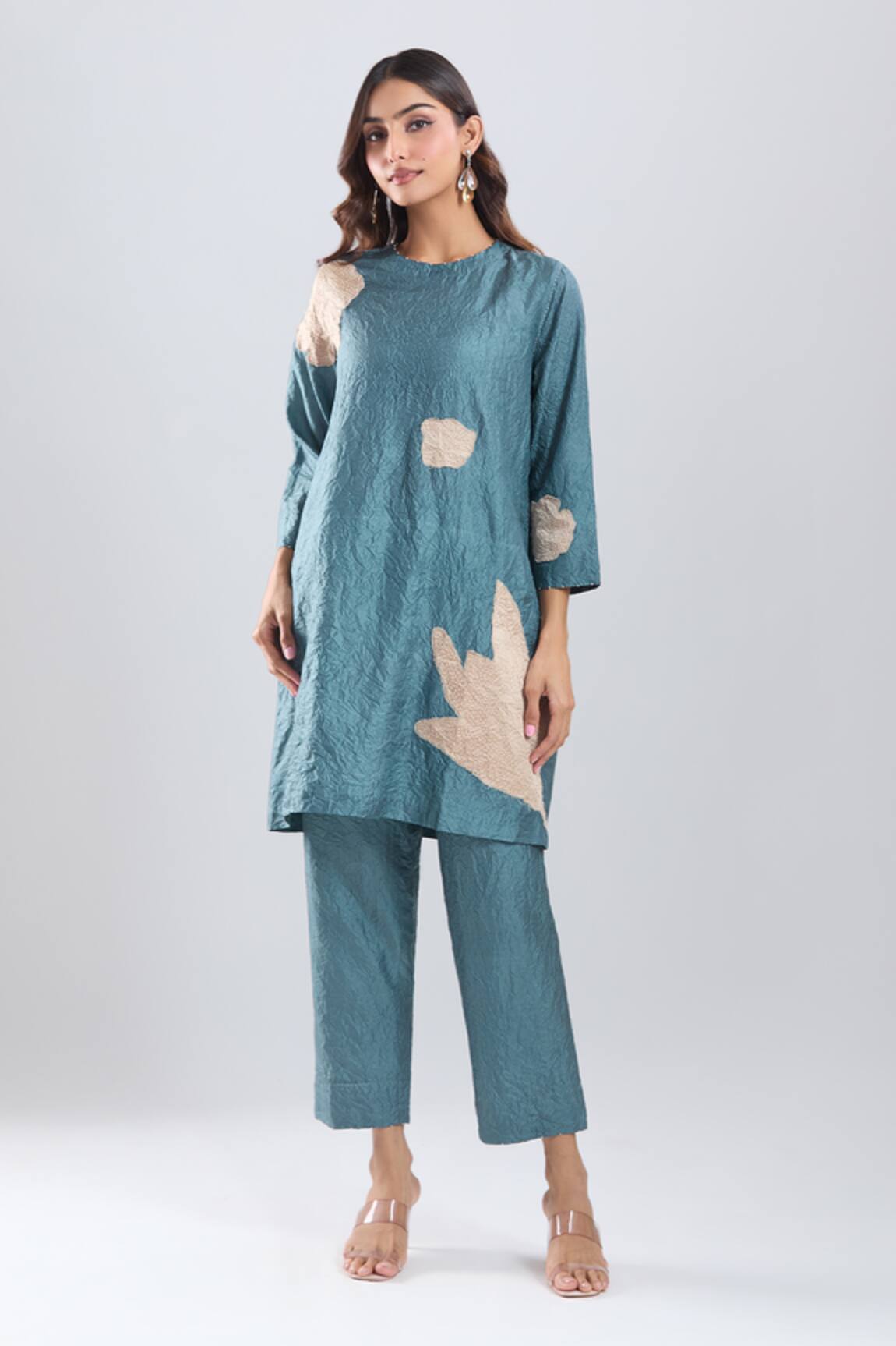 Divyam Mehta Atlantic Blue Kurta With Pant