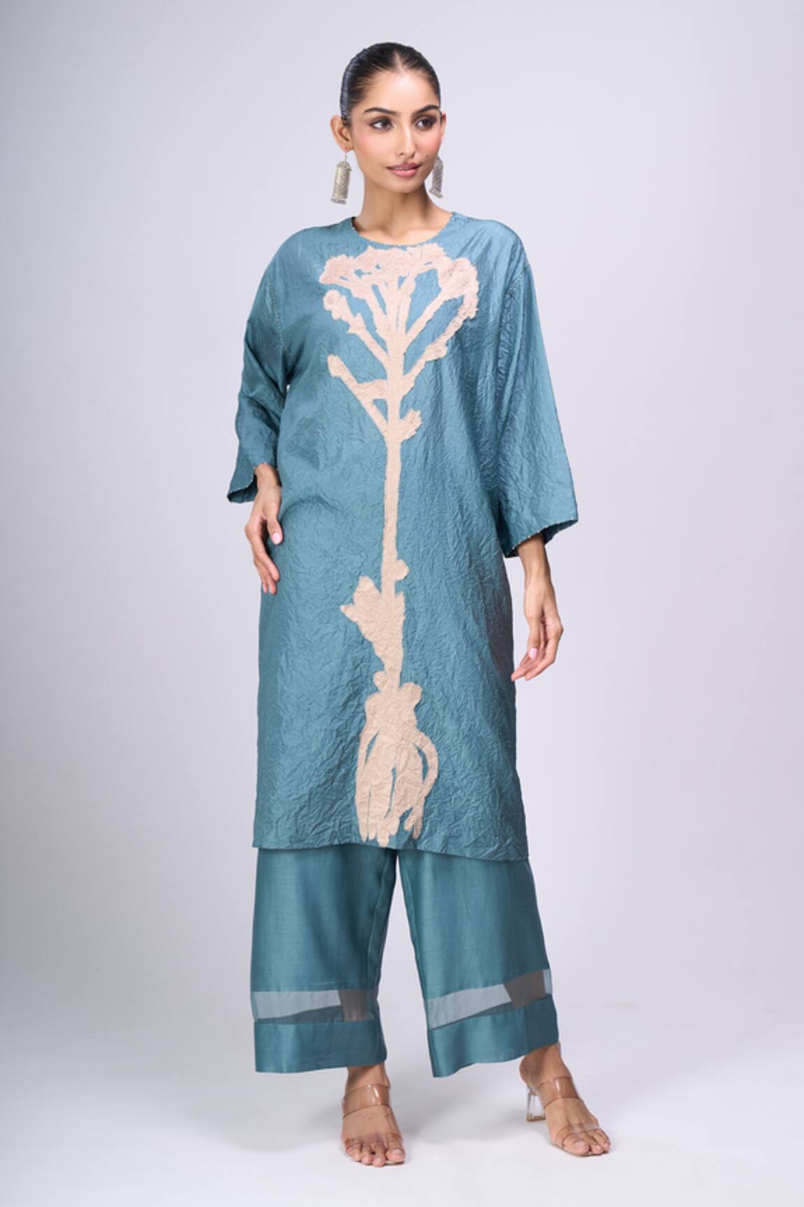 Divyam Mehta Floral Embroidered Kurta & Pant Set