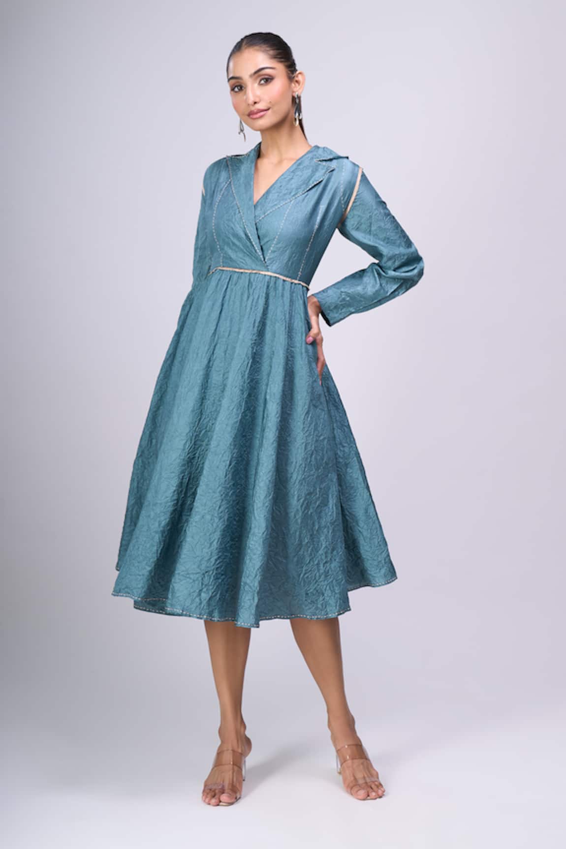 Divyam Mehta Midi Collared Dress