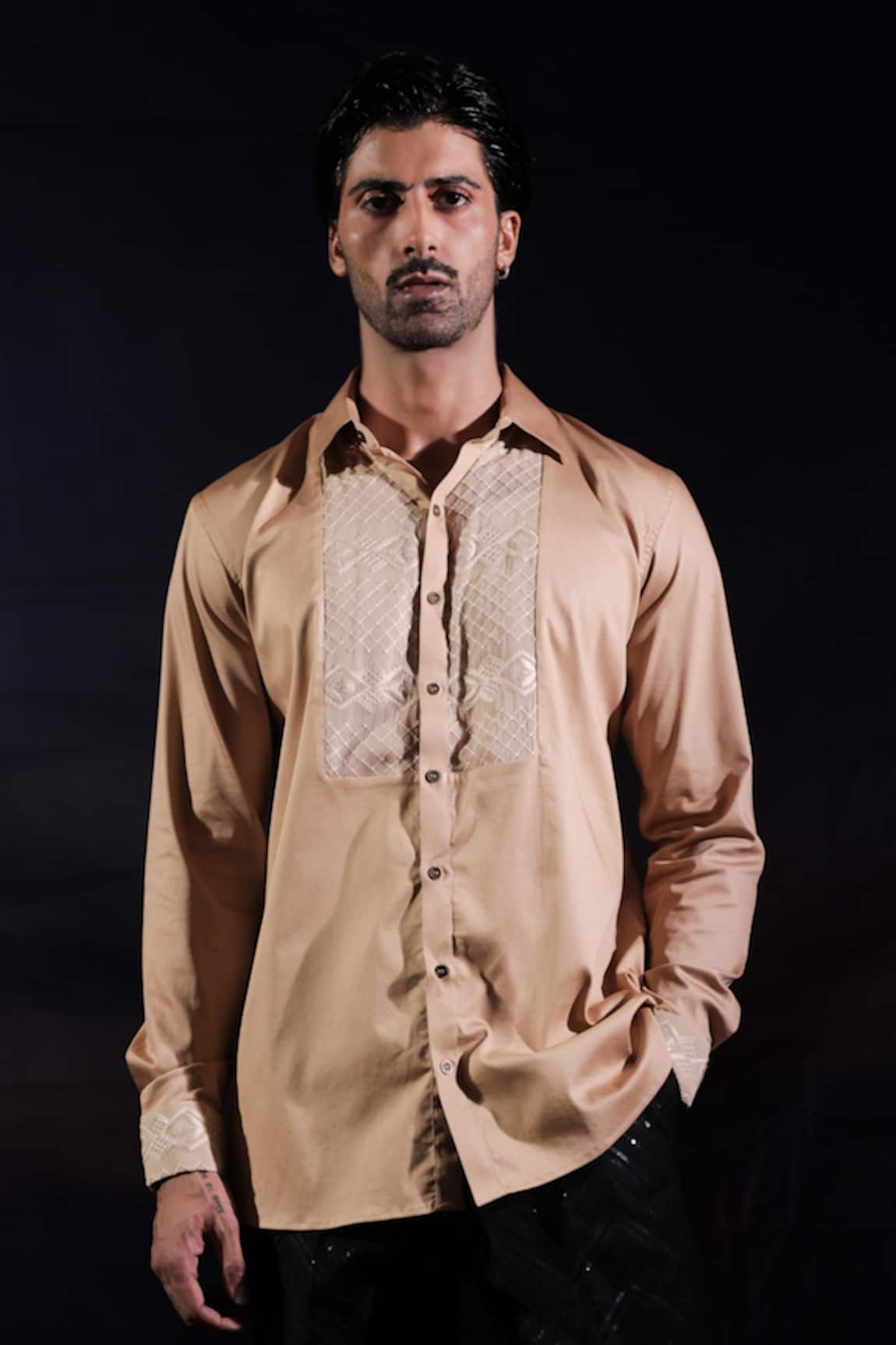 Jubinav Chadha Chikankari Georgette Embroidered Shirt