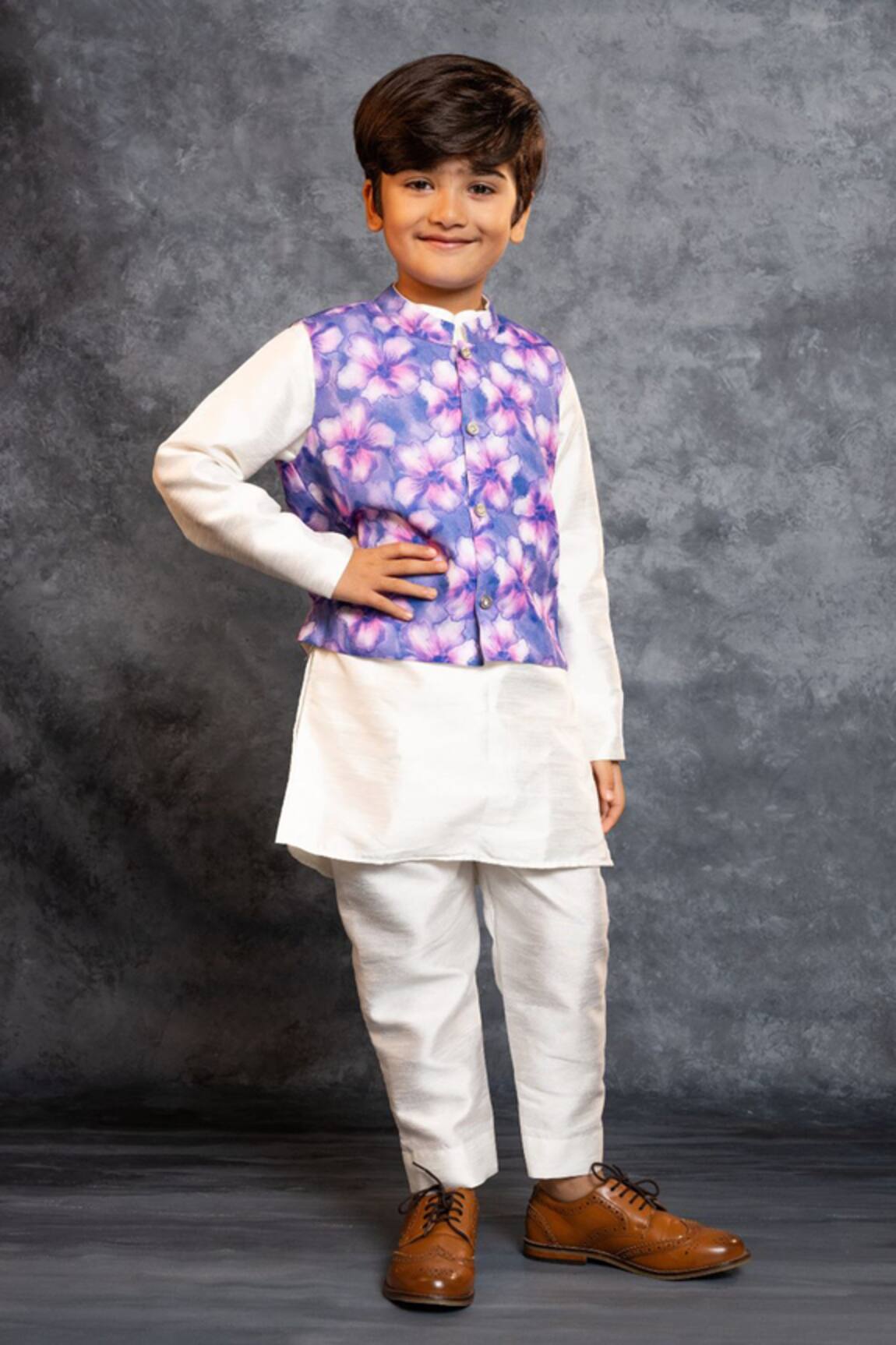 JILMIL DREAMWEAR Digital Print Floral Bundi Kurta Set