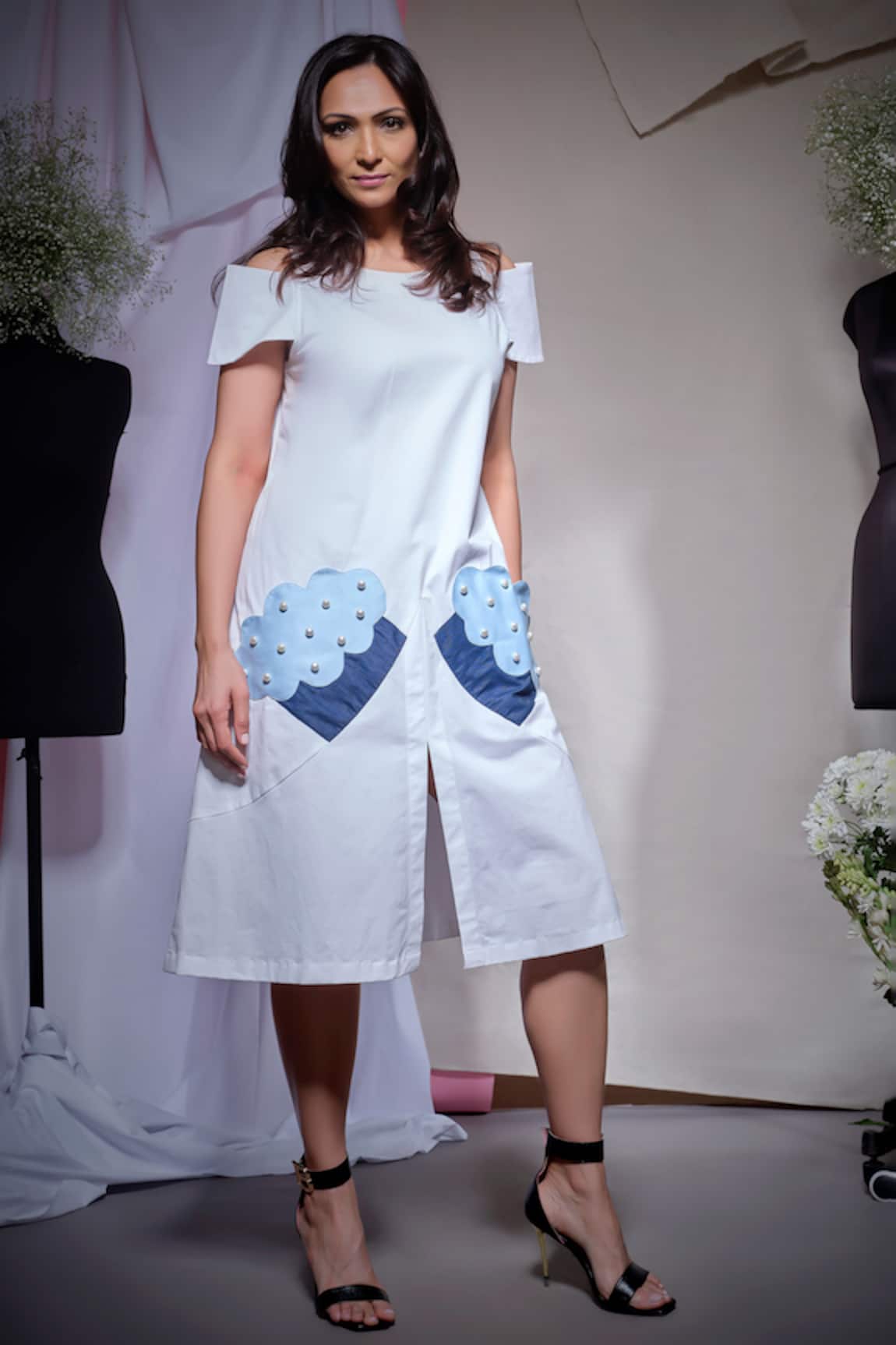 Echke White Cupcake Pockets Dress 