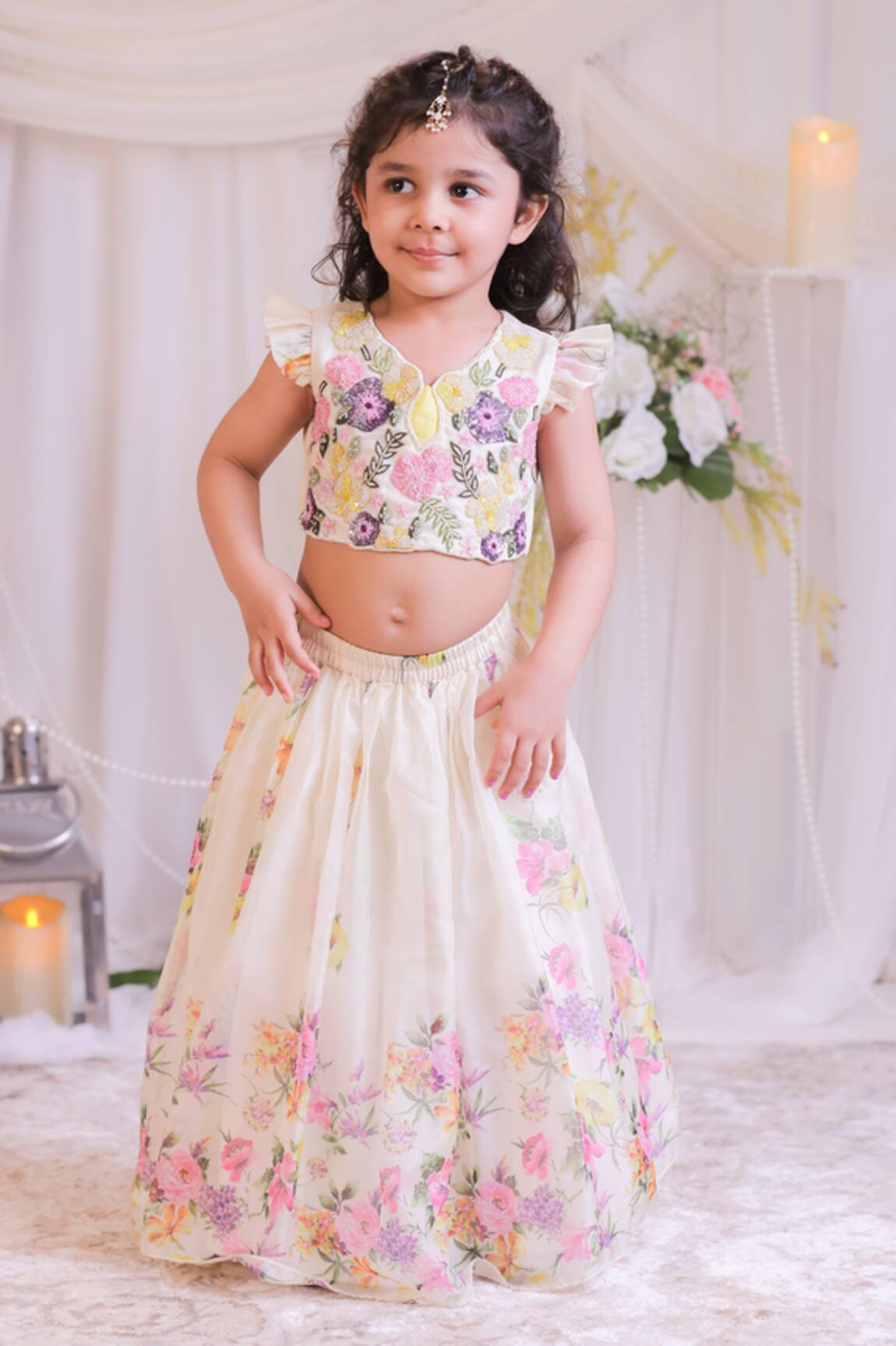 Lil Angels Embroidered Lehenga With Blouse
