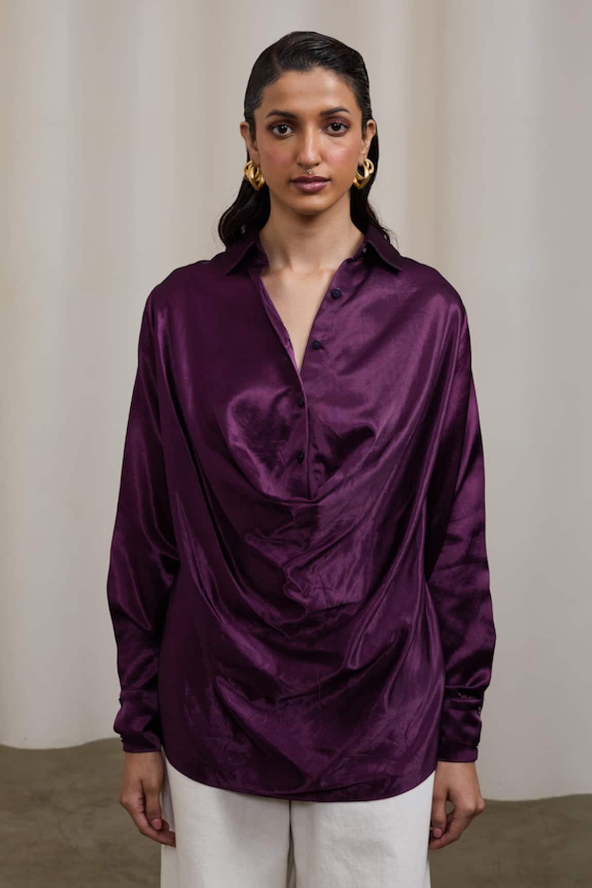 Sheela Suthar Cowl Neck Shirt