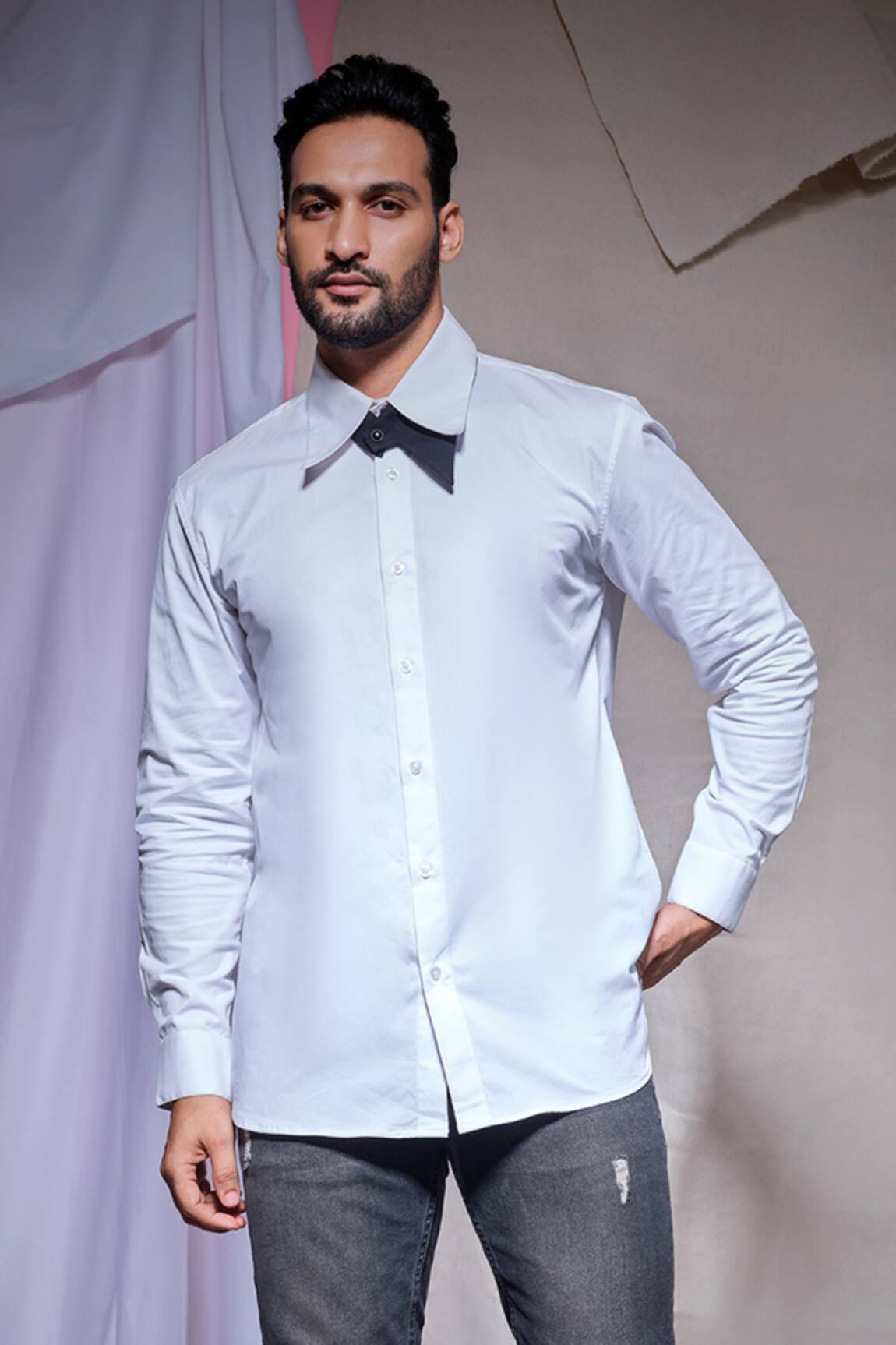 Echke White Zara Cotton Shirt 