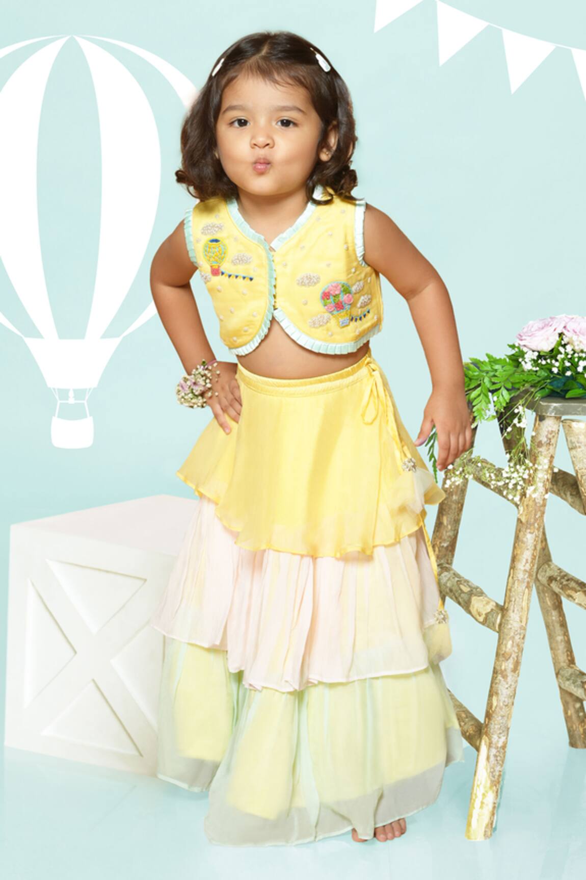 Toddle Kidswear Up In The Air Skirt With Top