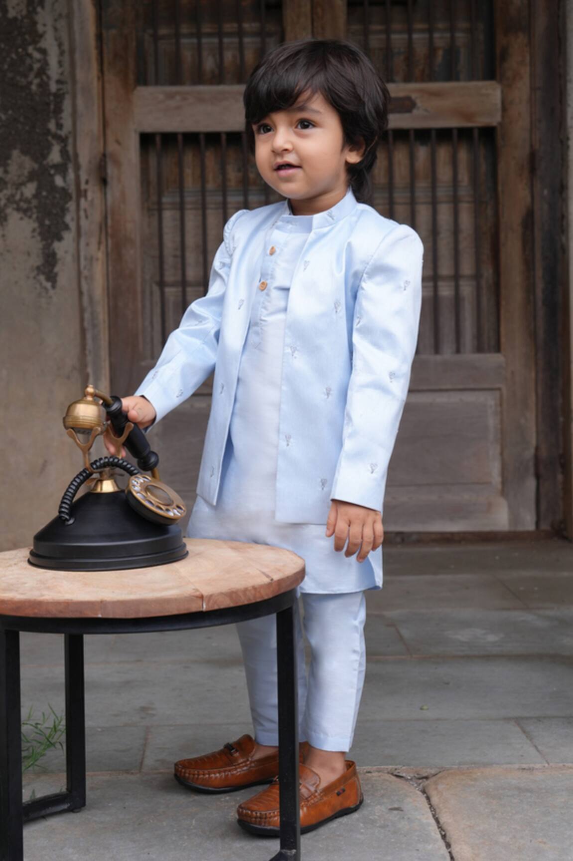 Funny Bones Clothings Silk Open Jodhpuri Set