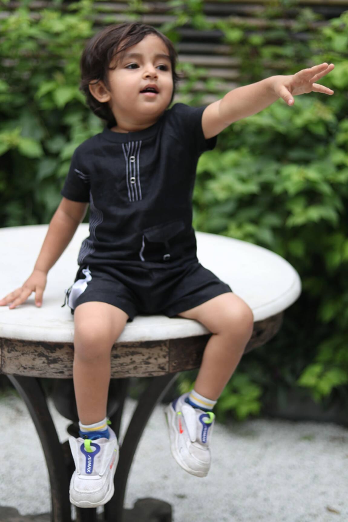 Funny Bones Clothings Embroidered Shirt & Shorts Set