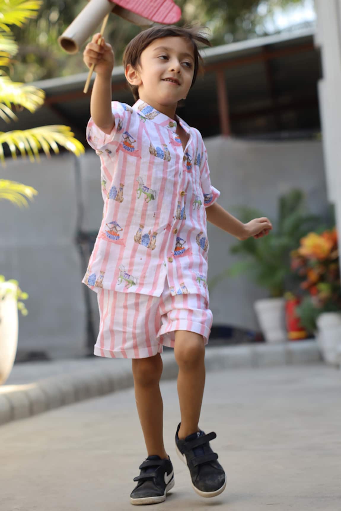 Funny Bones Clothings The Sultans Tapestary Print Shorts Set 