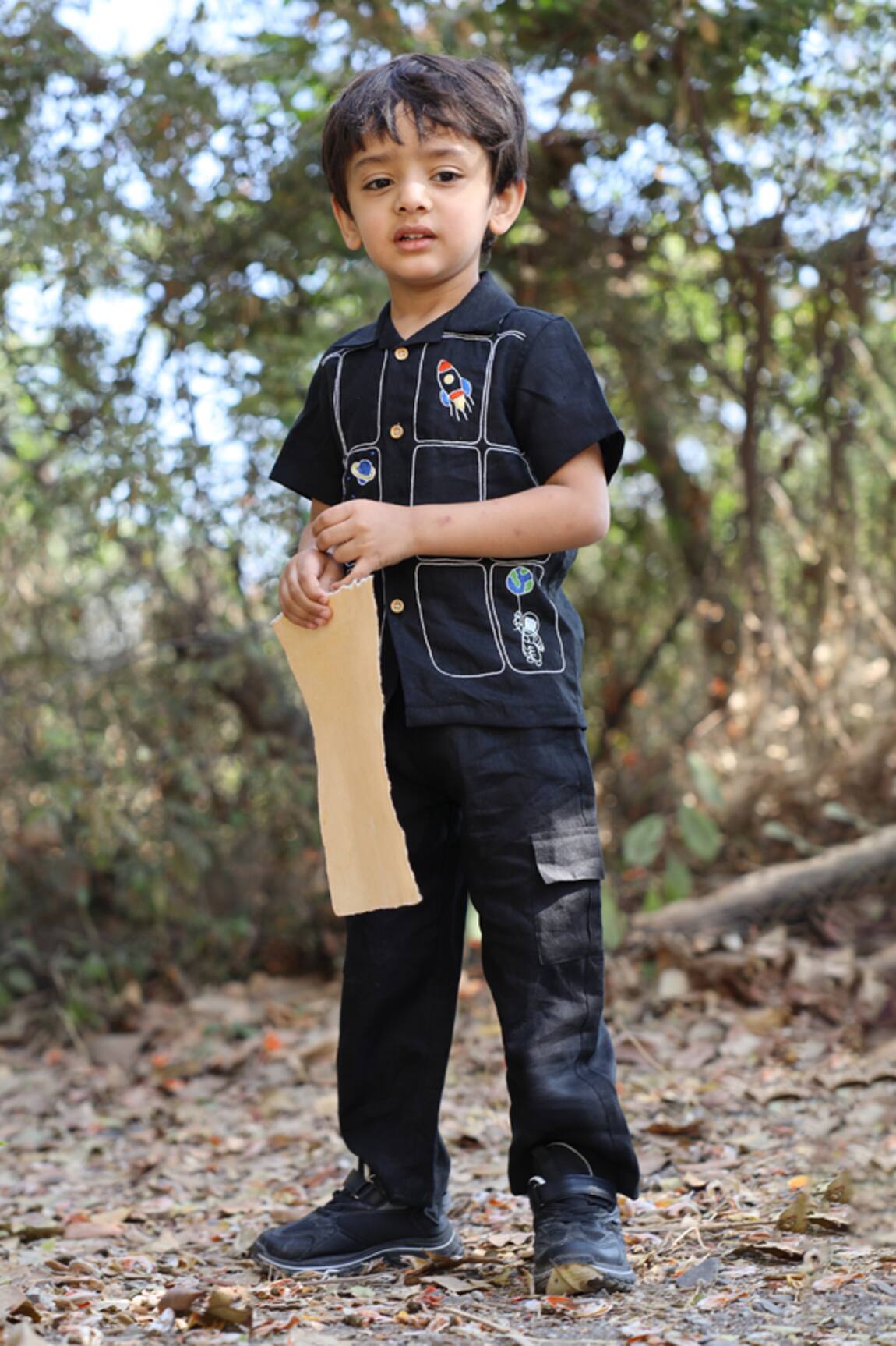 Funny Bones Clothings The Imperial Stars Linen Shirt With Trouser 