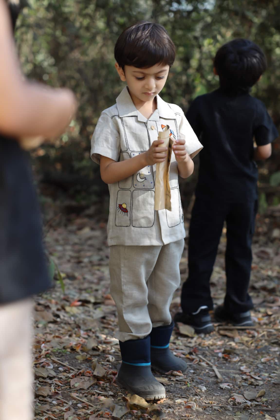 Funny Bones Clothings The Imperial Stars Linen Shirt With Trouser 