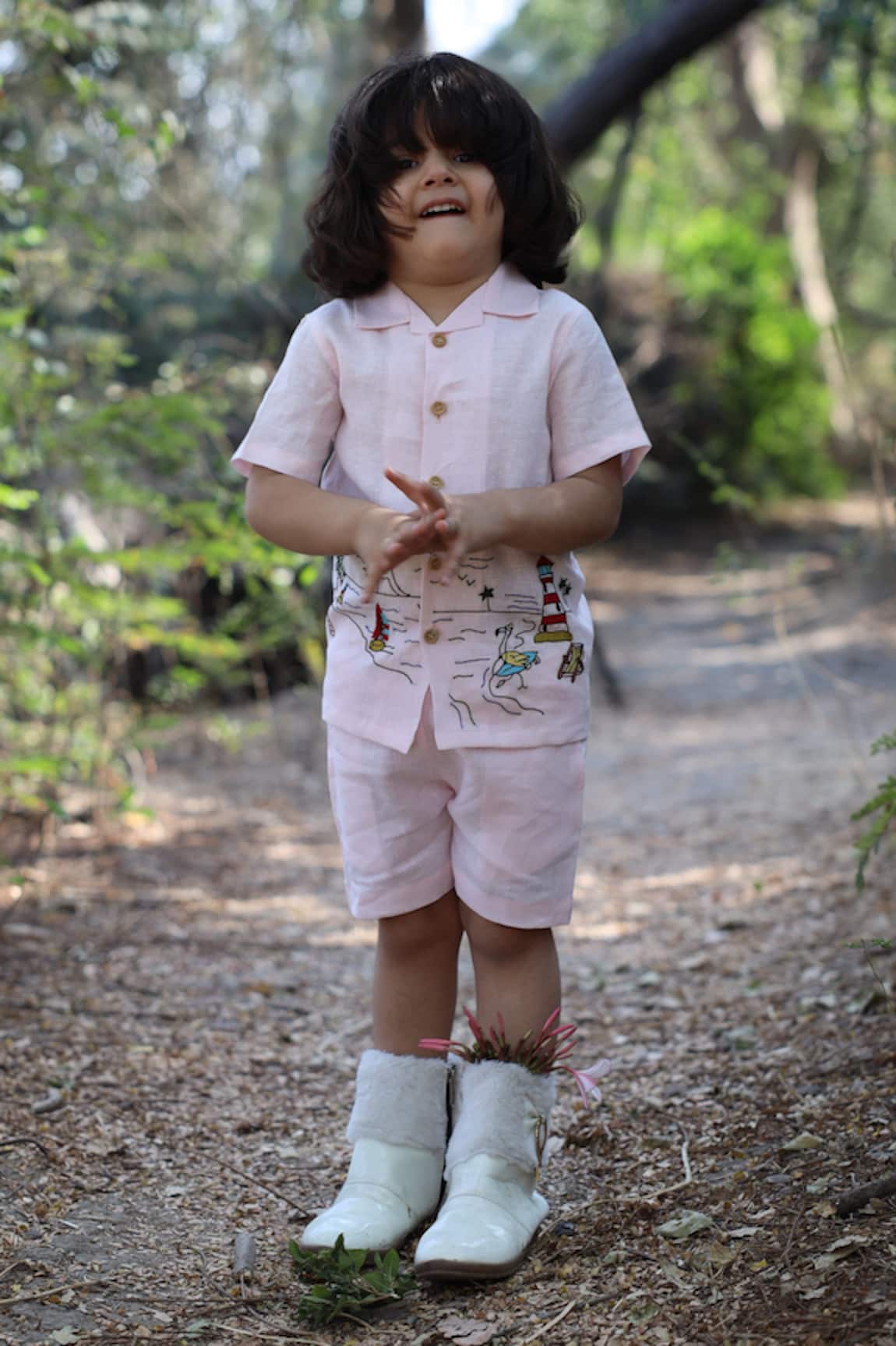 Funny Bones Clothings The Serenity By The Shore Printed Shorts Set 