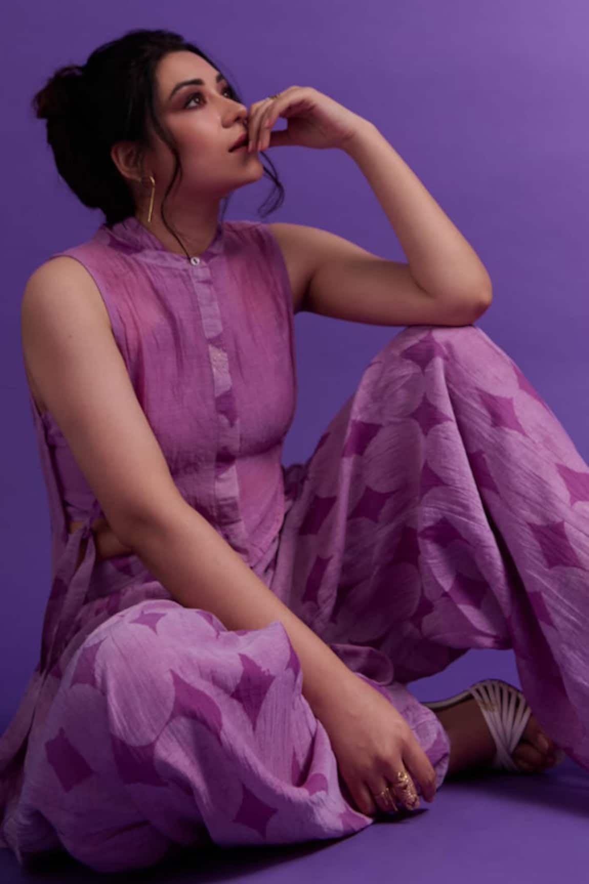 JAYATI GOENKA Printed Pant Set With Overlay