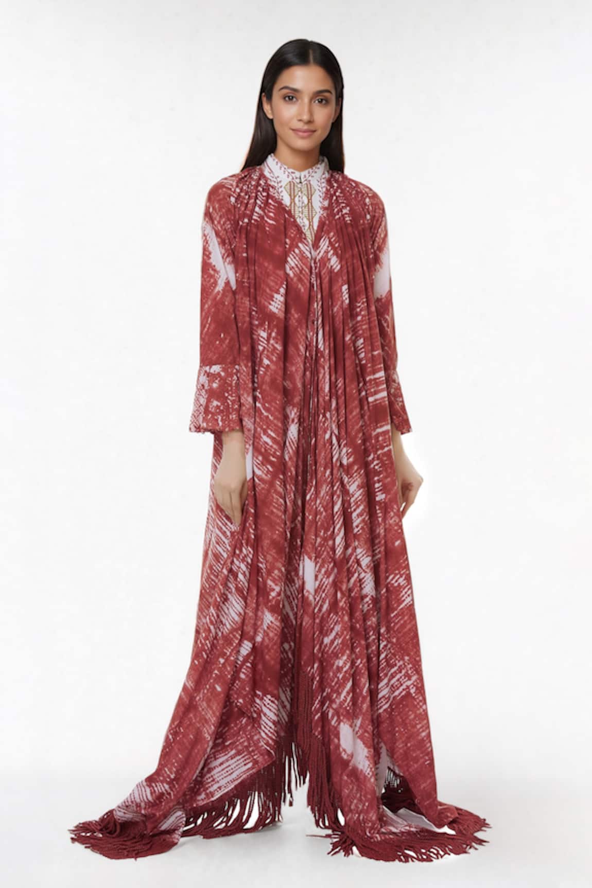 Rahul Singh Block Print Kurta Jacket Set